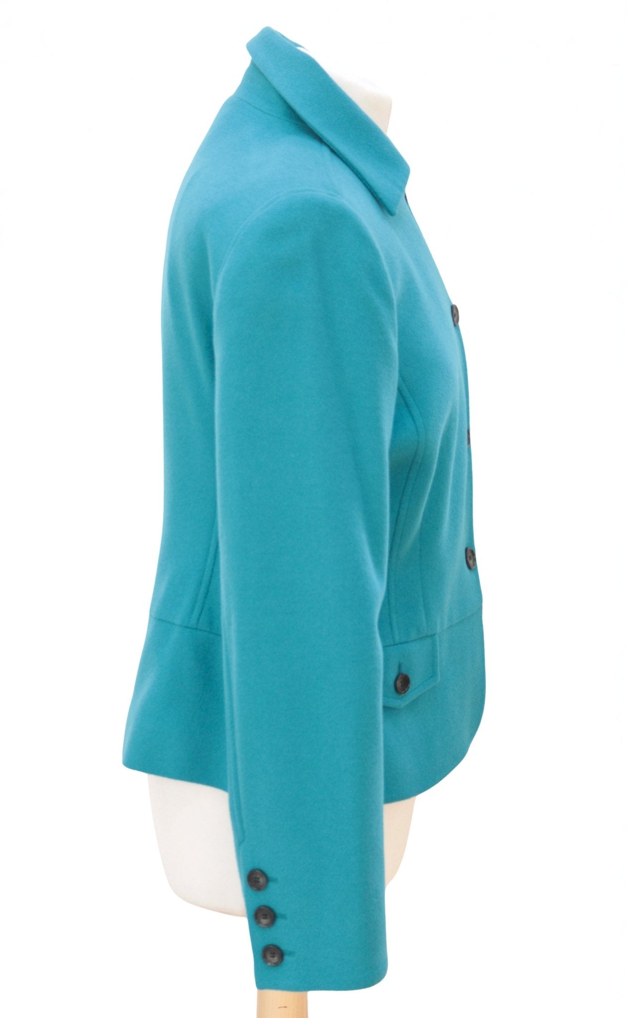 Jaeger peacock blue wool jacket Size 12 - 14 - KingsRoad1990