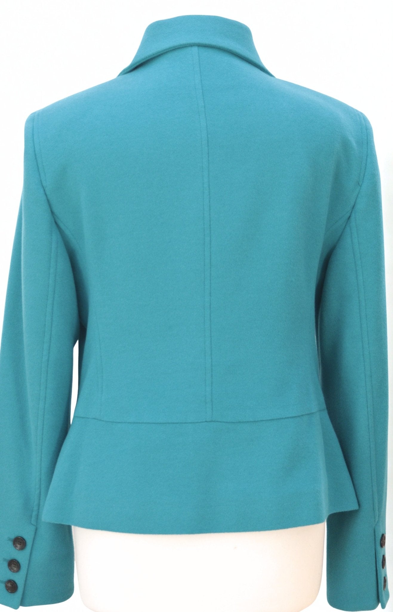 Jaeger peacock blue wool jacket Size 12 - 14 - KingsRoad1990