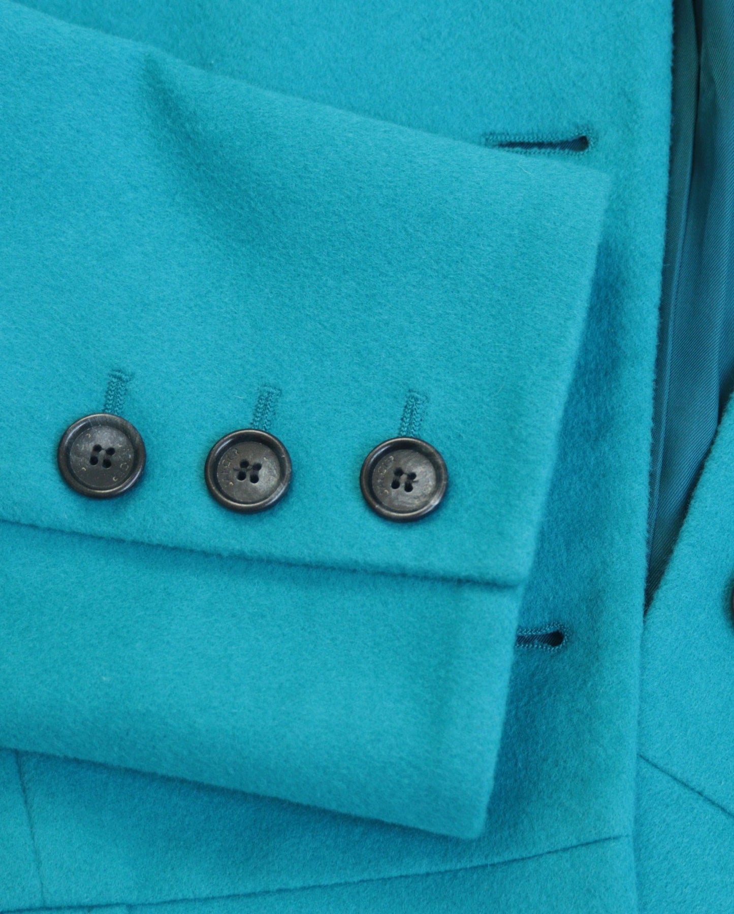 Jaeger peacock blue wool jacket Size 12 - 14 - KingsRoad1990