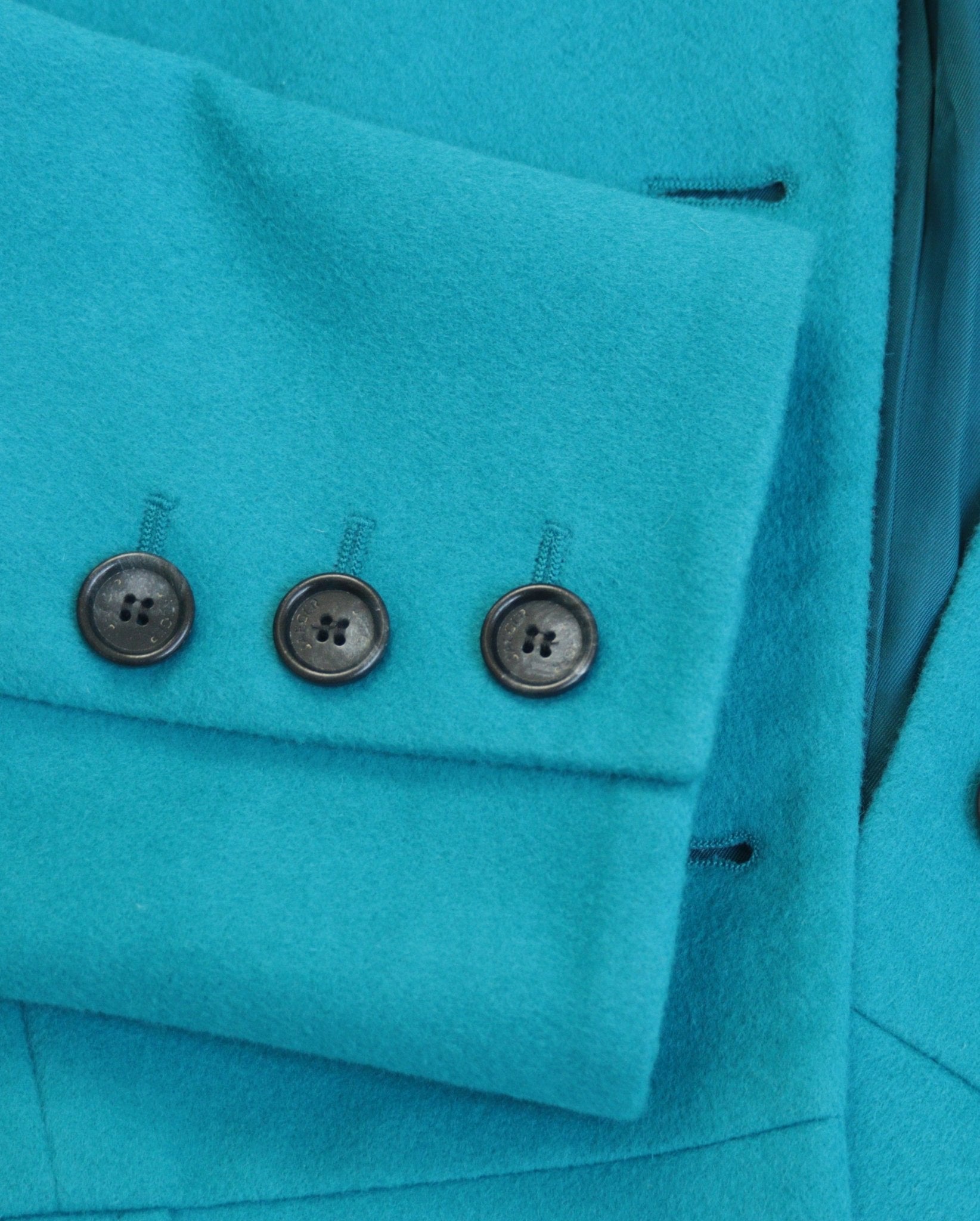 Jaeger peacock blue wool jacket Size 12 - 14 - KingsRoad1990