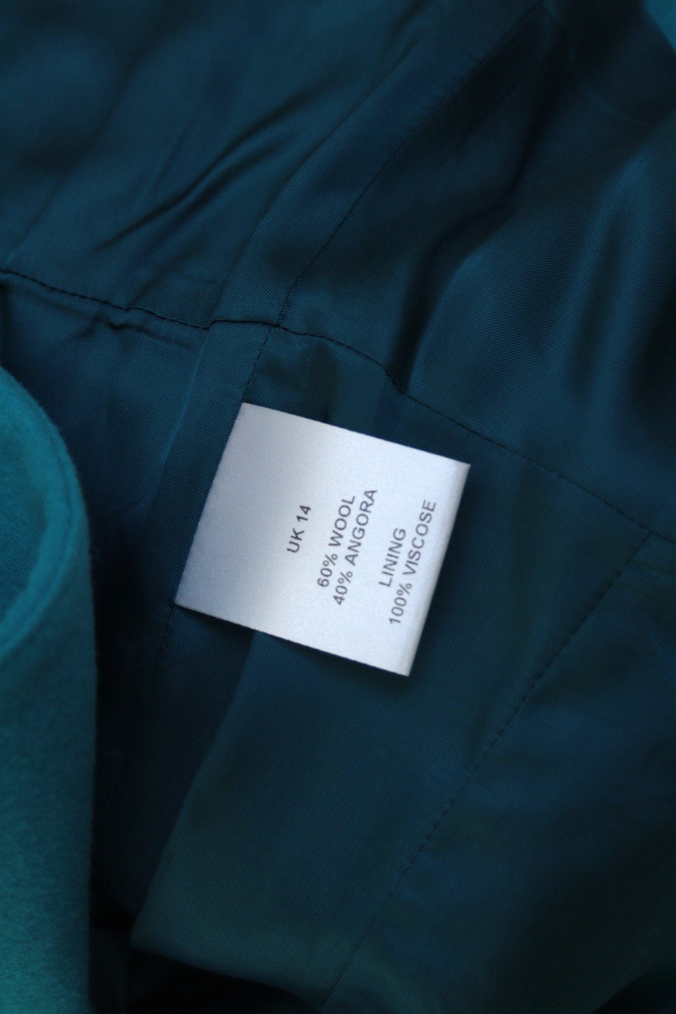 Jaeger peacock blue wool jacket Size 12 - 14 - KingsRoad1990