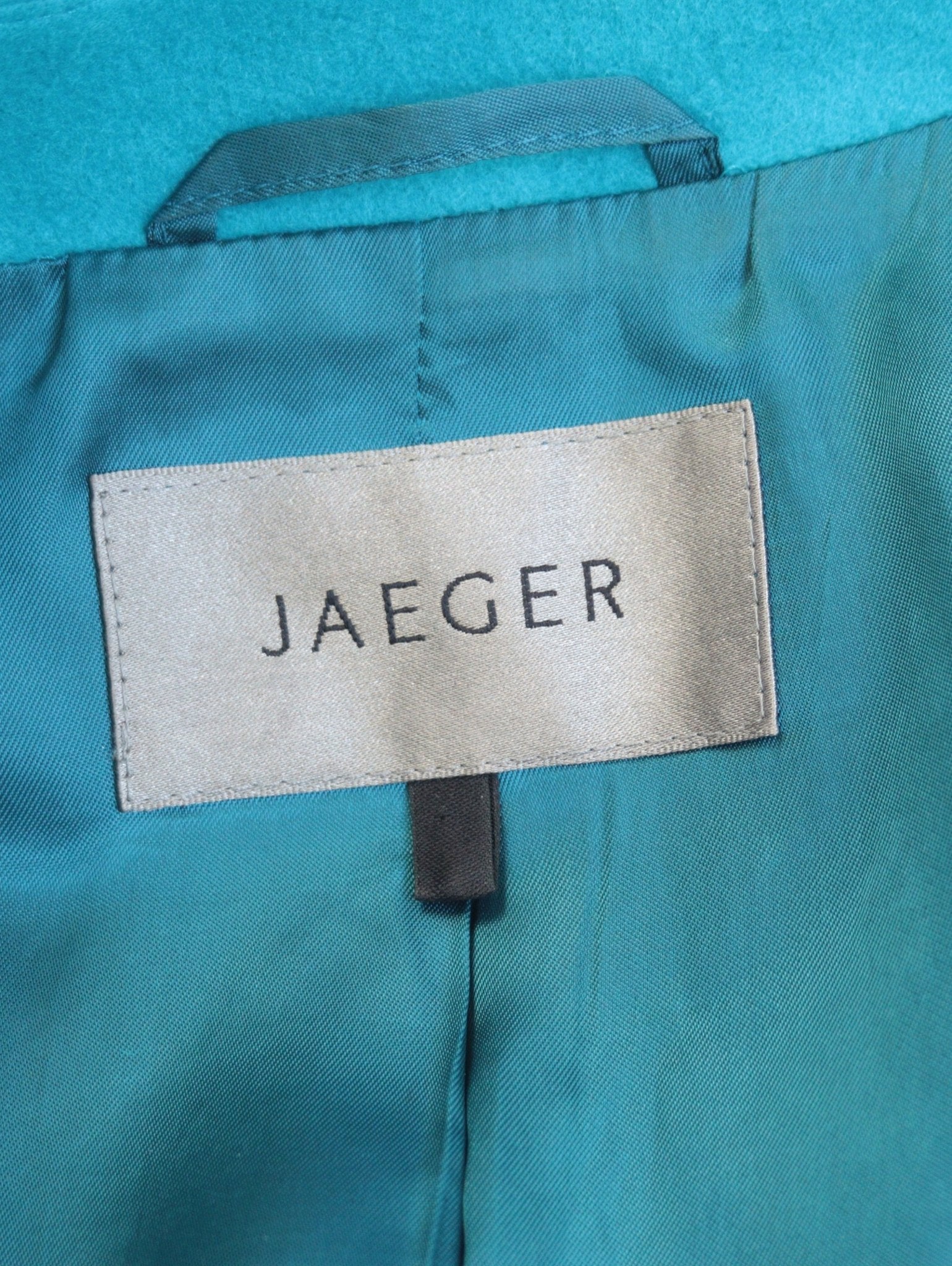 Jaeger peacock blue wool jacket Size 12 - 14 - KingsRoad1990