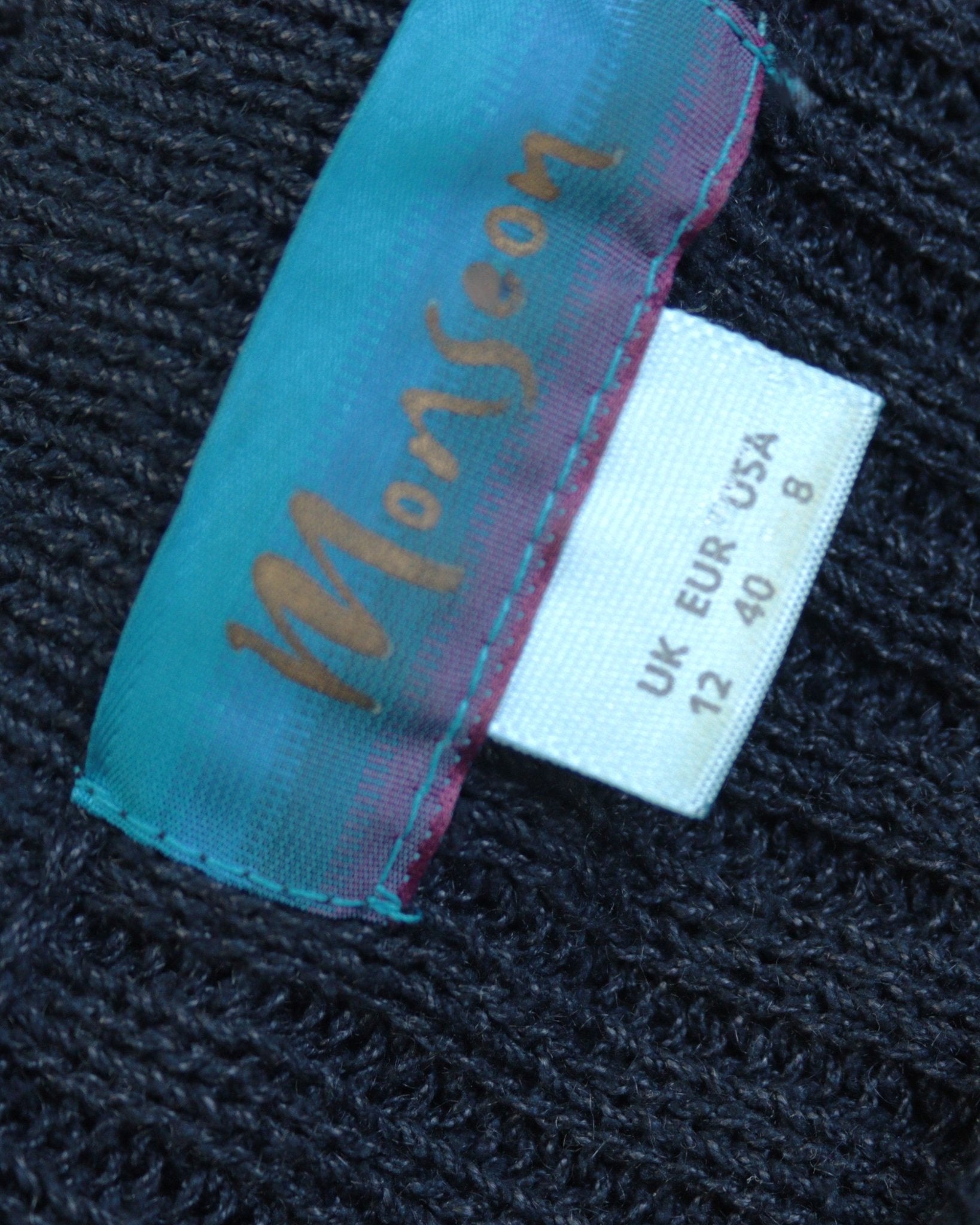 Monsoon dark blue silk blend jumper Size 12 - KingsRoad1990