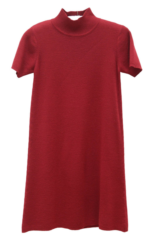 Next deep red 100% merino wool fine knit dress Size 6 - KingsRoad1990