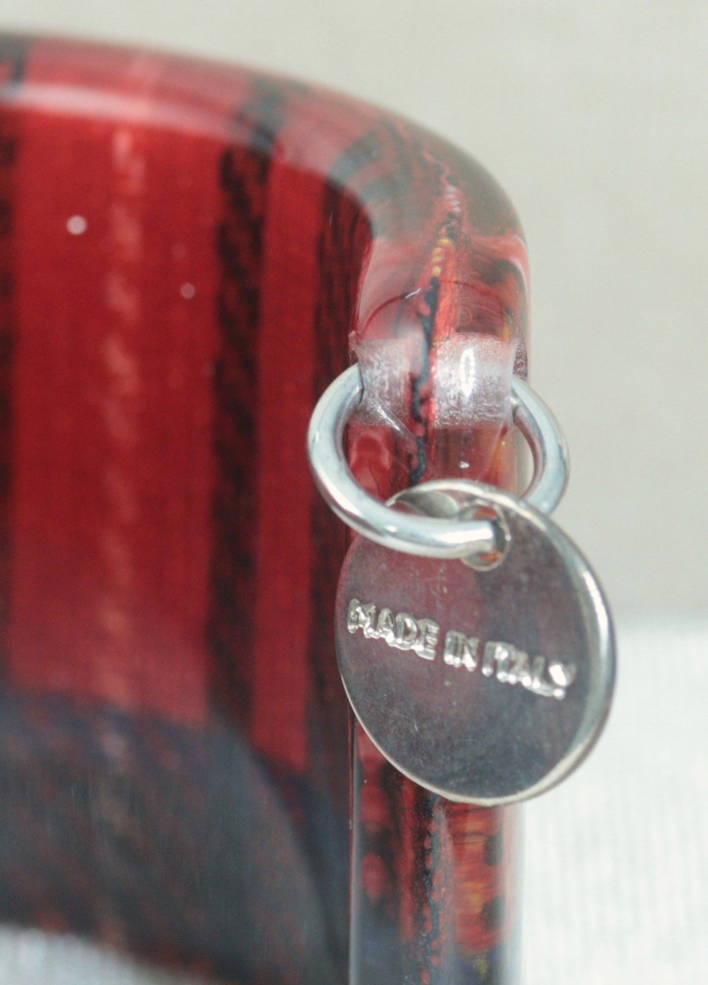 Furla red lucite tartan bangle - KingsRoad1990
