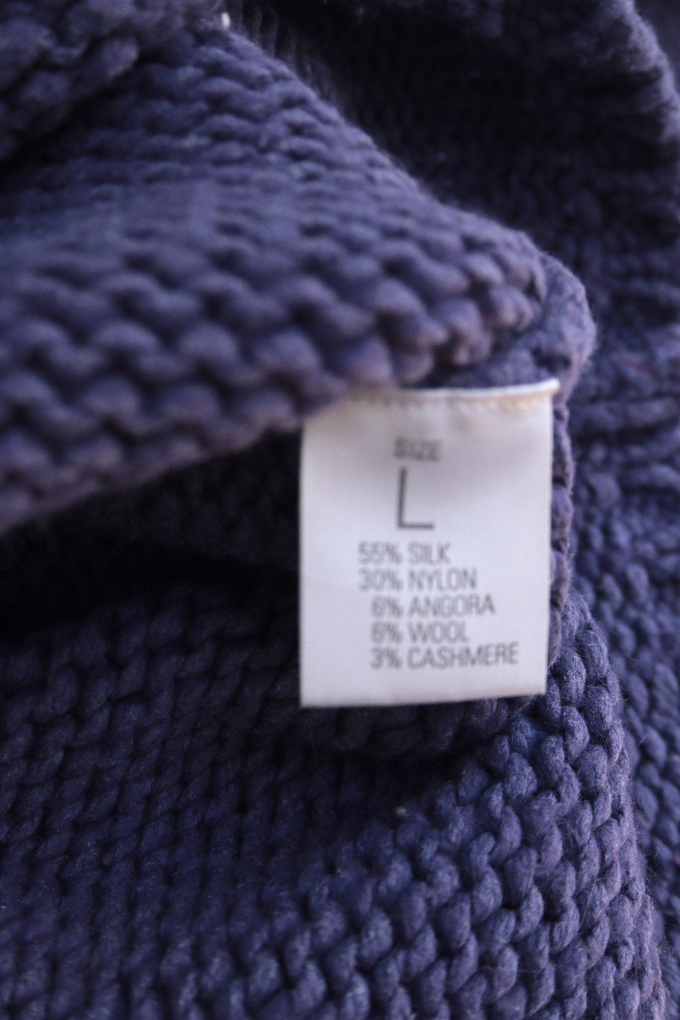 JFW lavender blue silk blend turtleneck jumper Size 12 - KingsRoad1990