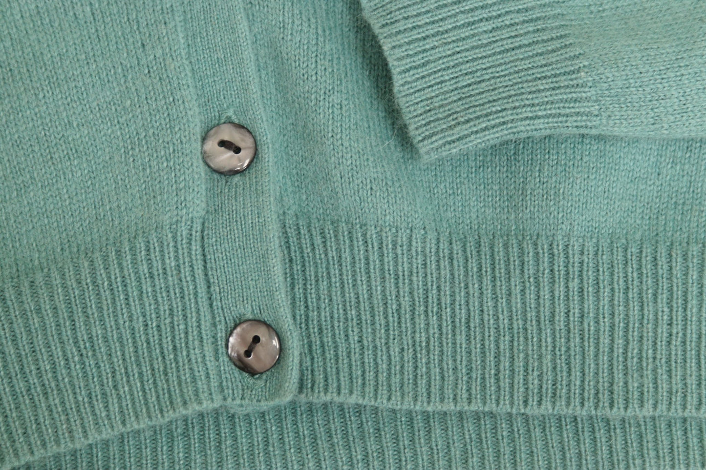 Fenn Wright Manson jade green cotton & cashmere short cardigan Size 8 - KingsRoad1990