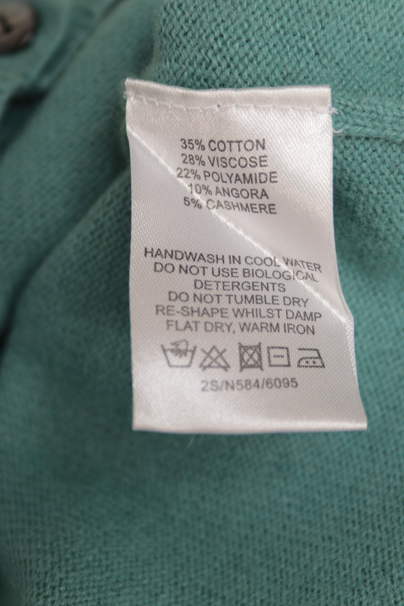 Fenn Wright Manson jade green cotton & cashmere short cardigan Size 8 - KingsRoad1990