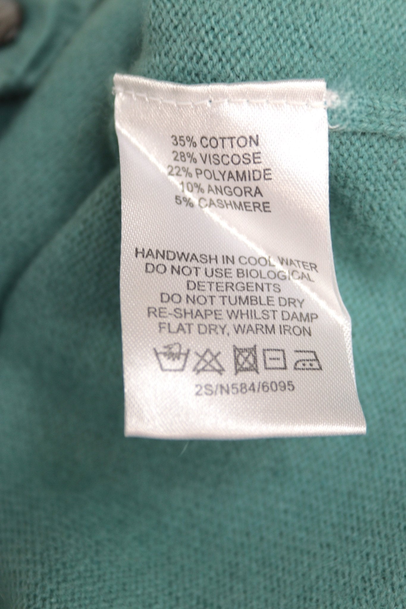 Fenn Wright Manson jade green cotton & cashmere short cardigan Size 8 - KingsRoad1990