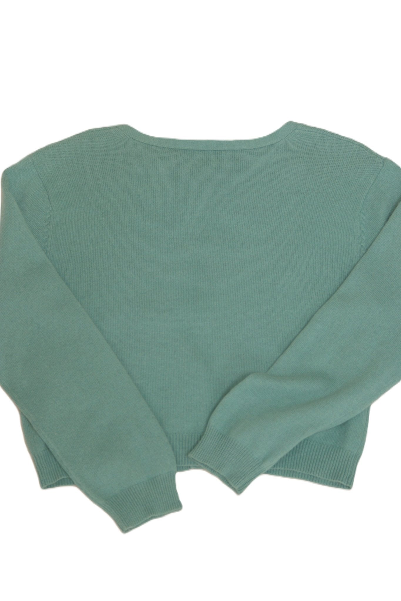 Fenn Wright Manson jade green cotton & cashmere short cardigan Size 8 - KingsRoad1990