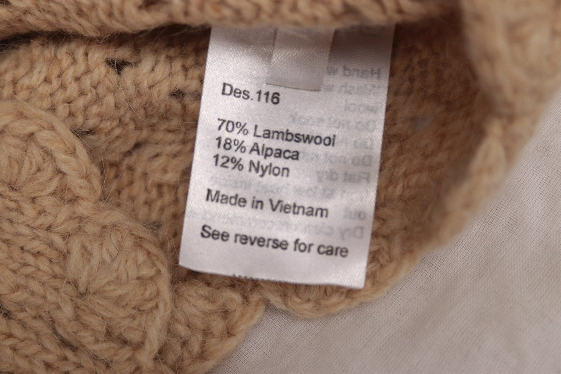 Rutzou beige wool waistcoat Size 12 (new) - KingsRoad1990