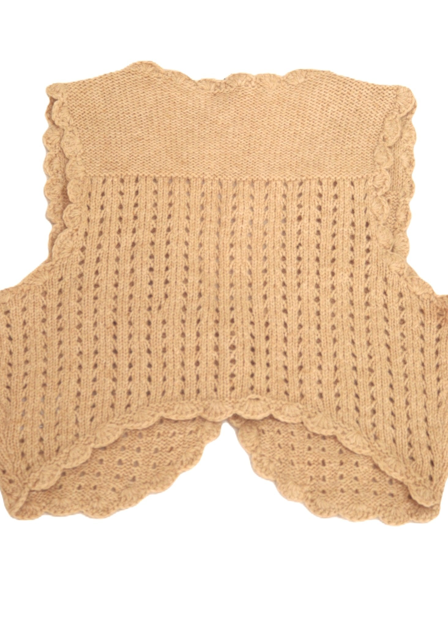 Rutzou beige wool waistcoat Size 12 (new) - KingsRoad1990