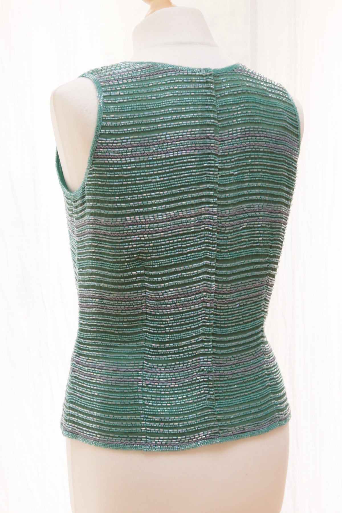 Monsoon green beaded top