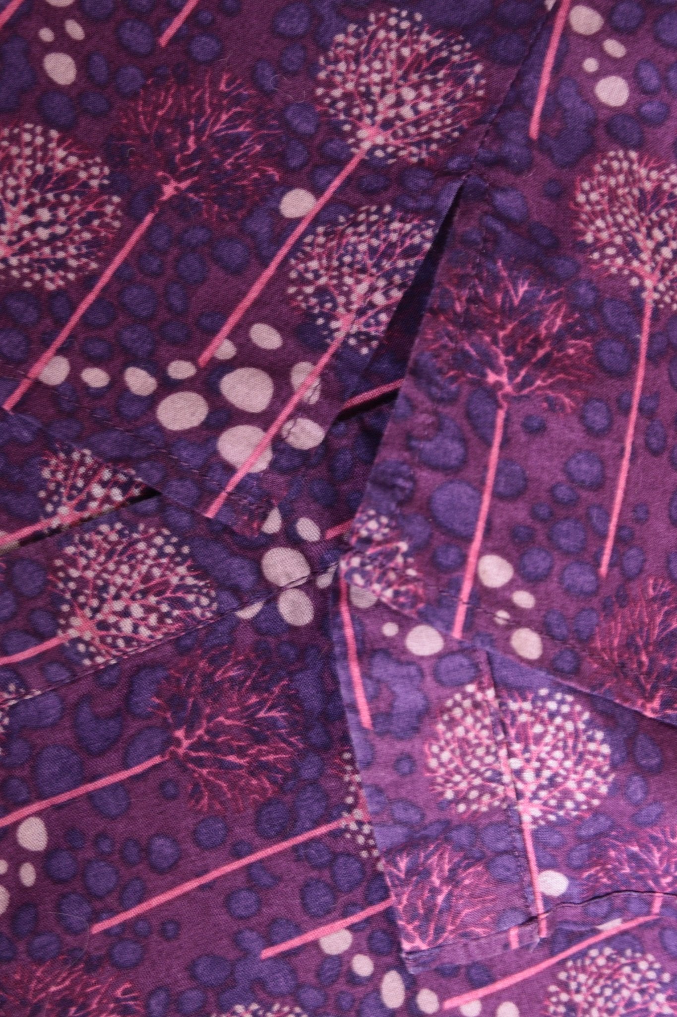 Patra purple seed head print cotton shirt Size 16 - KingsRoad1990