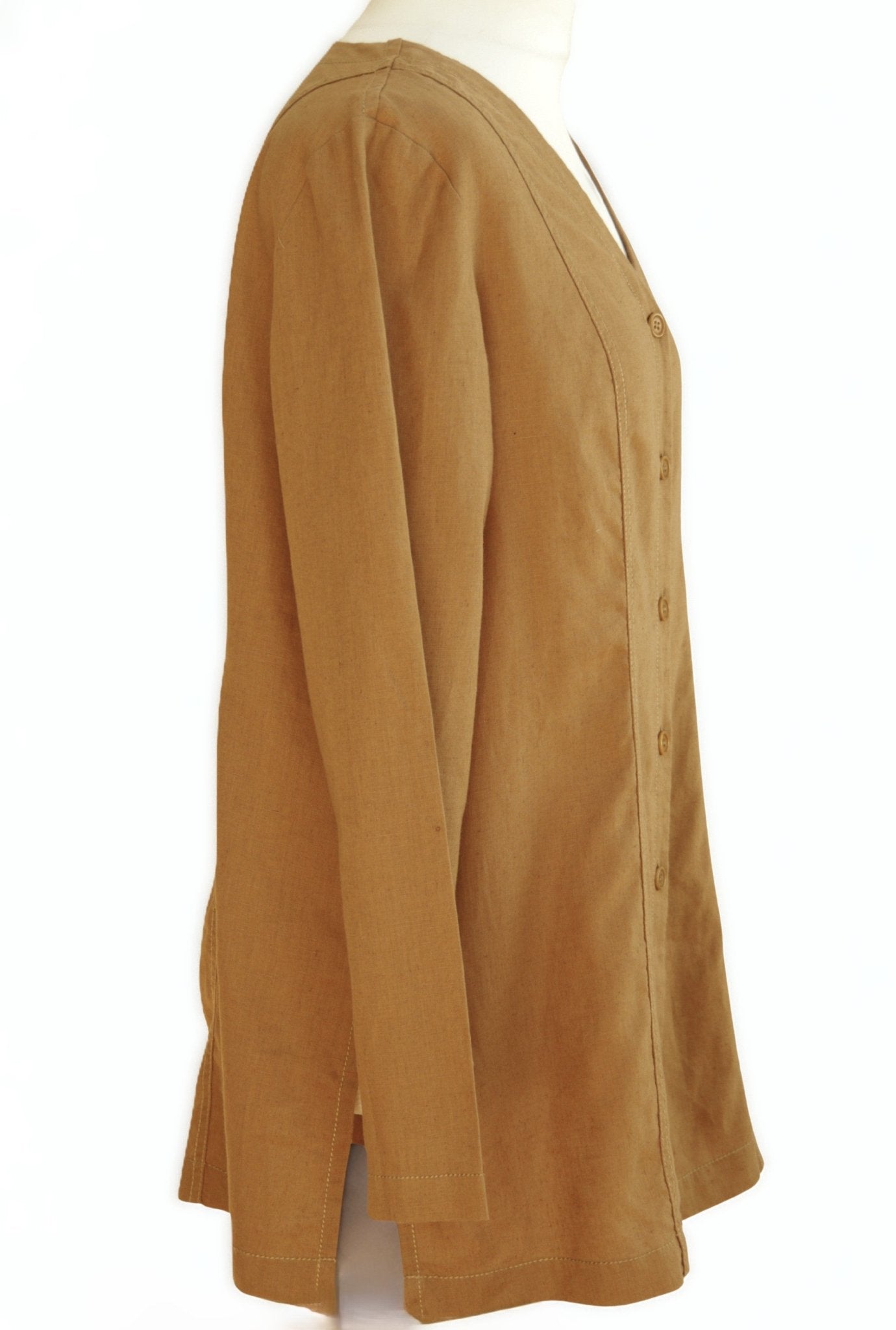 Planet khaki - gold linen tunic Size 14 - KingsRoad1990