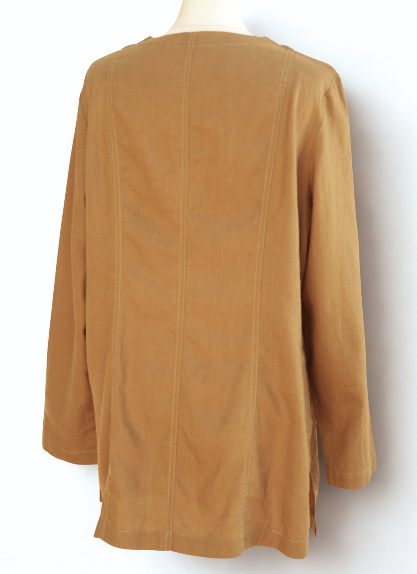 Planet khaki - gold linen tunic Size 14 - KingsRoad1990