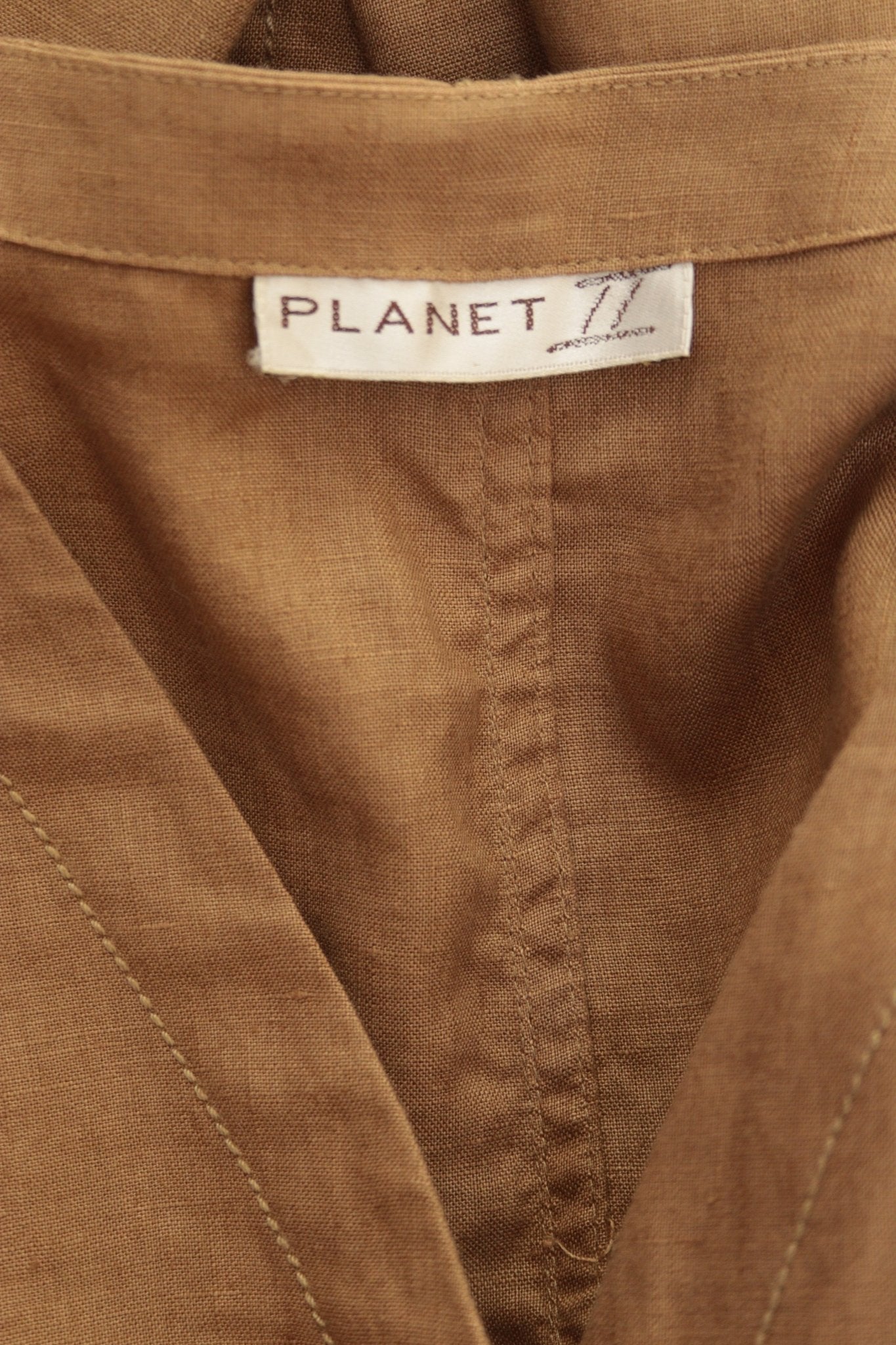 Planet khaki - gold linen tunic Size 14 - KingsRoad1990