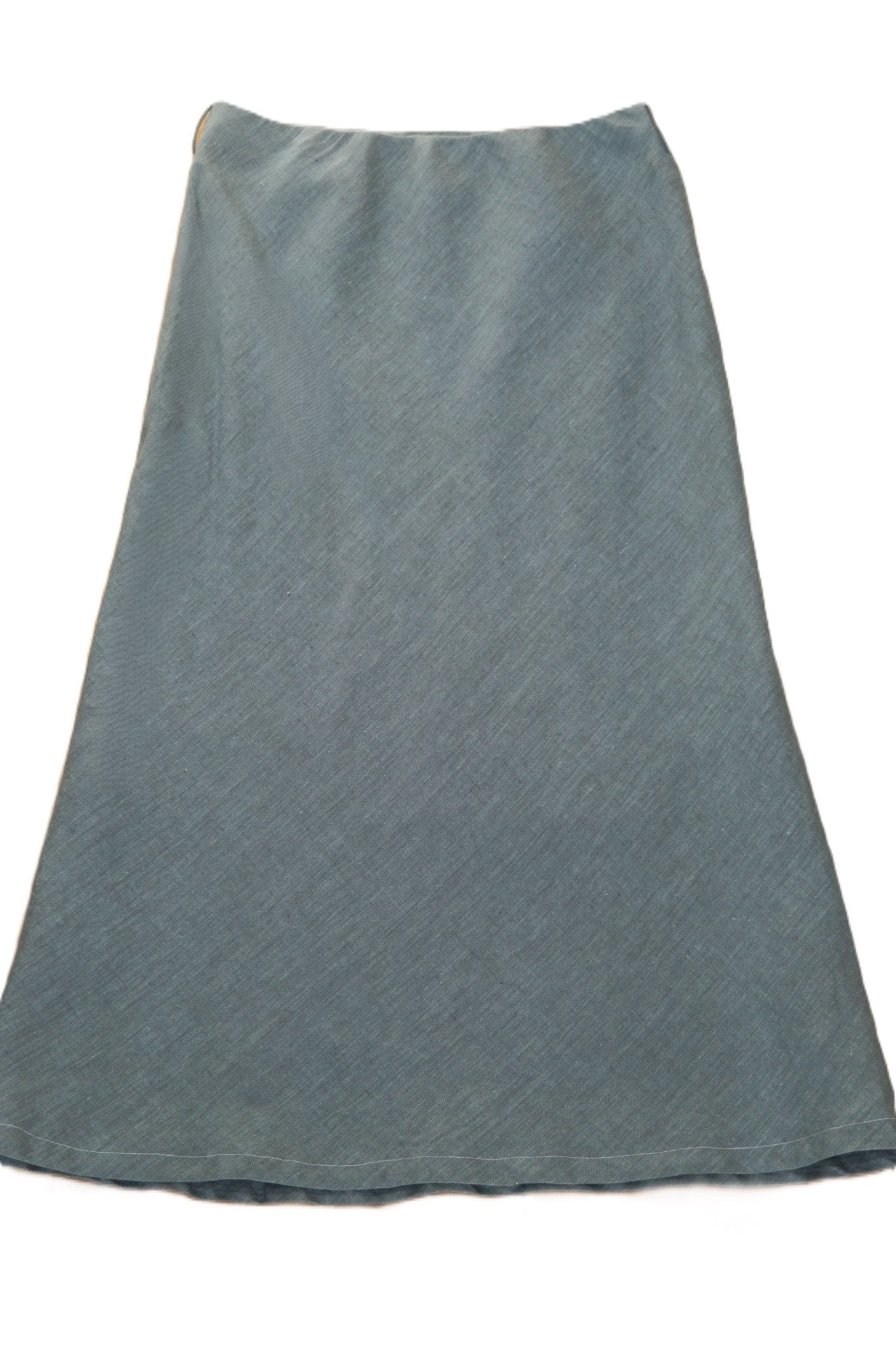 Laura Ashley pale blue long linen skirt Size 12 - KingsRoad1990