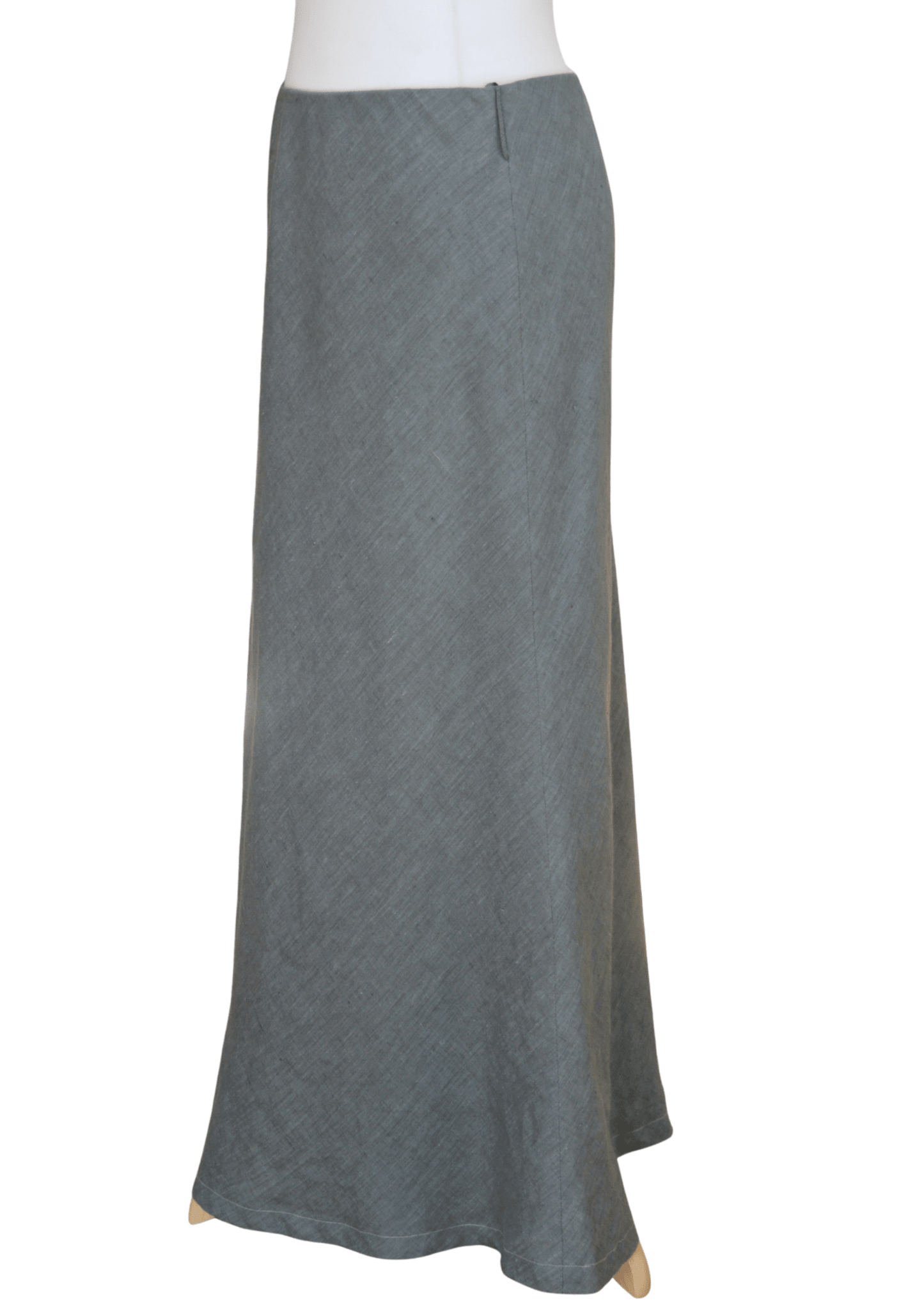 Laura Ashley pale blue long linen skirt Size 12 - KingsRoad1990
