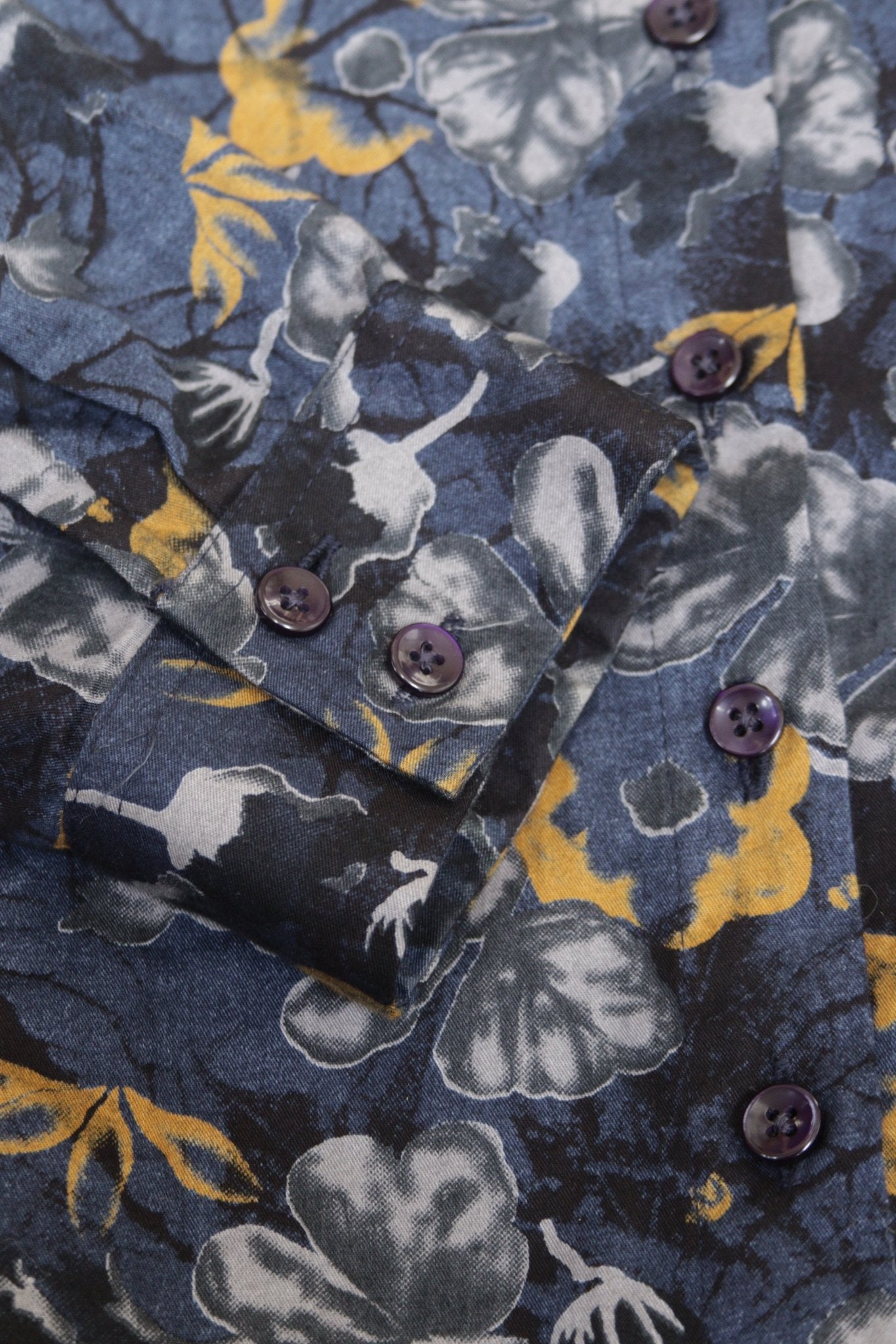 Patra navy floral print cotton shirt dress Size 14 - KingsRoad1990