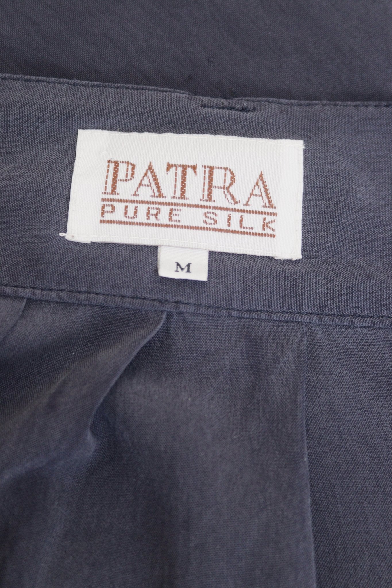 Patra dusky navy blue silk pleated midi skirt Size 12 - KingsRoad1990