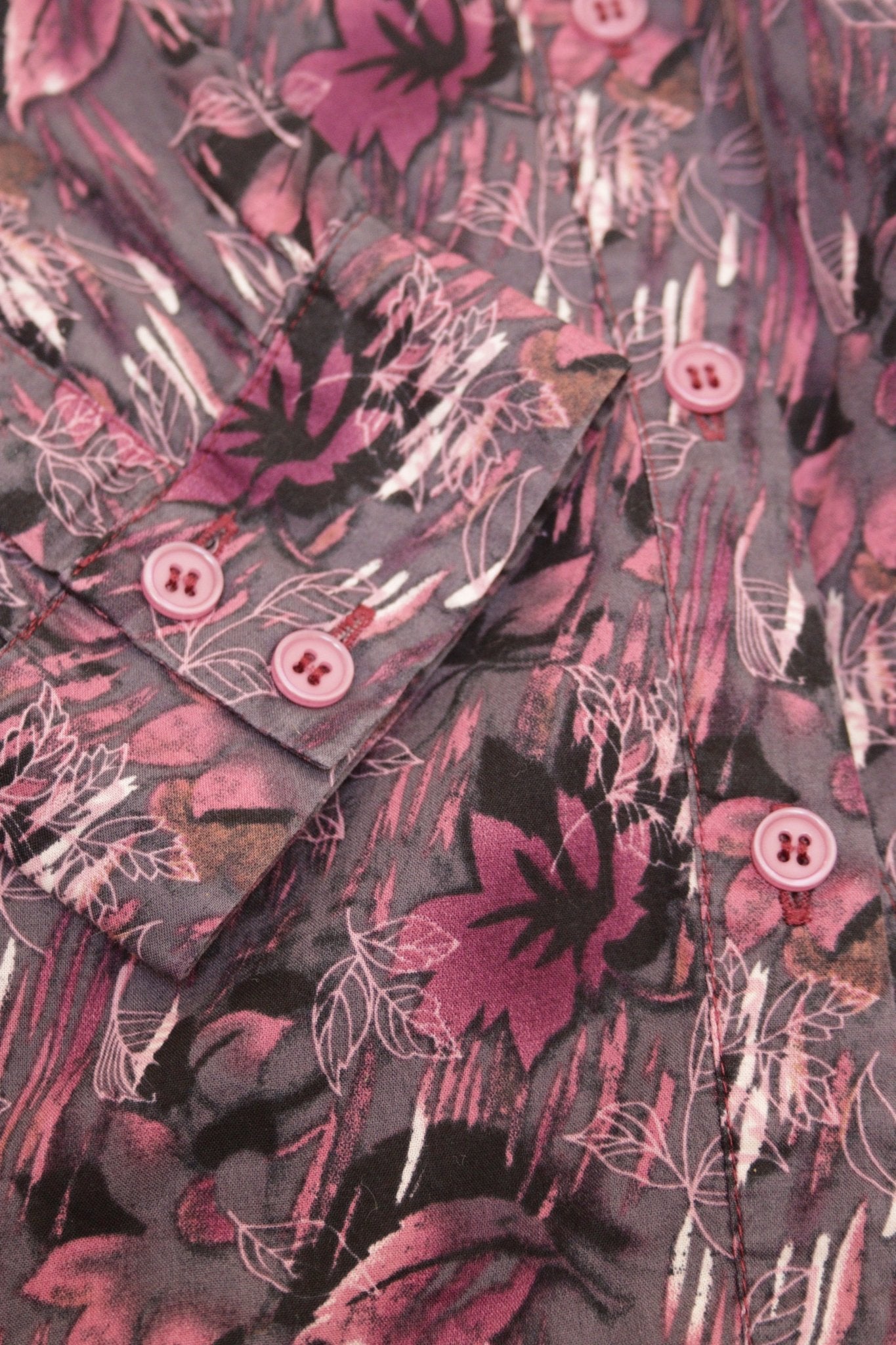 Patra mauve floral print cotton shirt Size 14 - KingsRoad1990