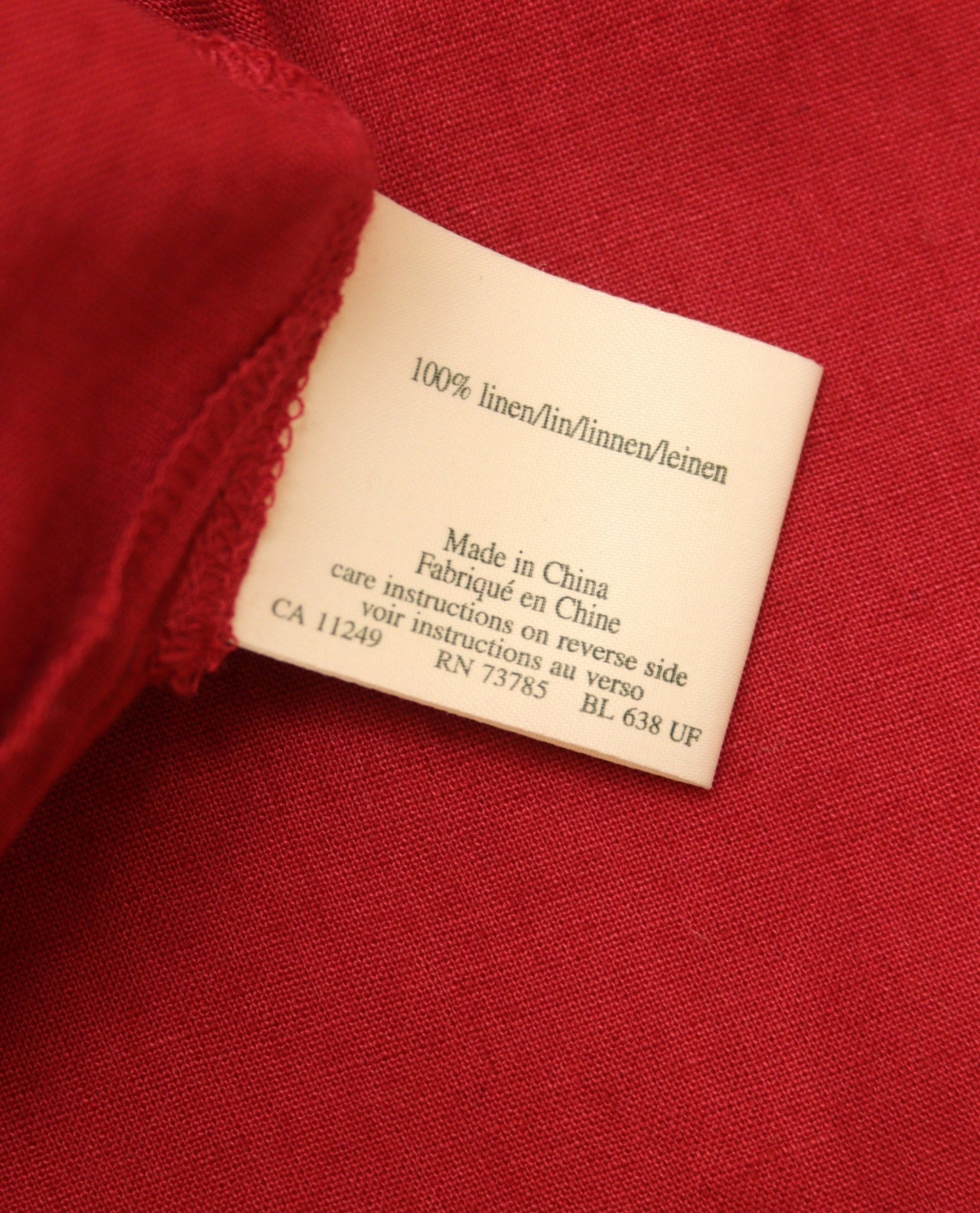 Laura Ashley red linen tunic shirt Size 10 - KingsRoad1990