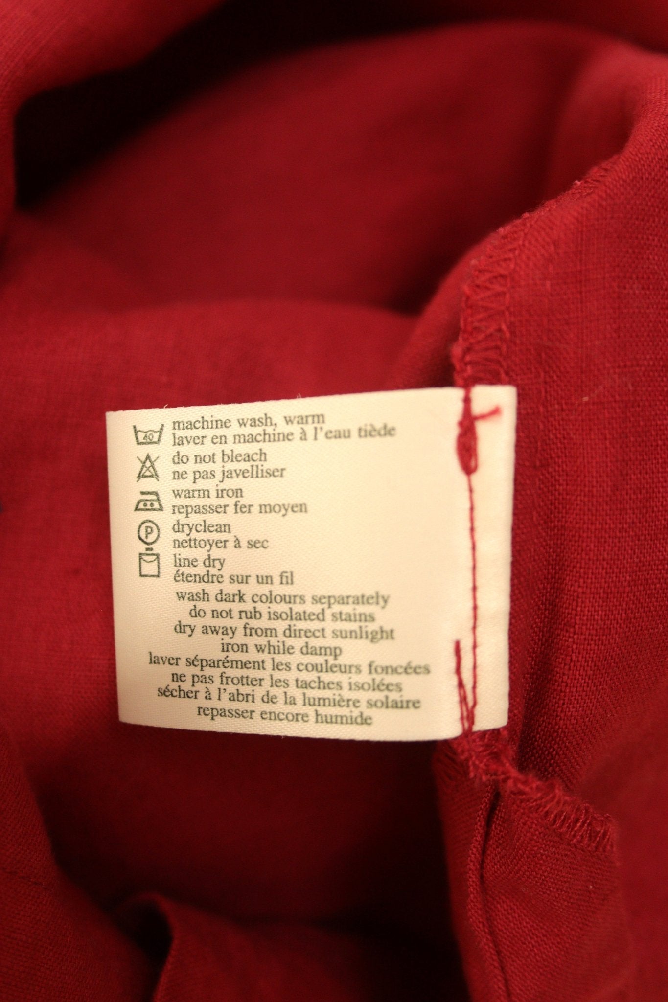 Laura Ashley red linen tunic shirt Size 10 - KingsRoad1990