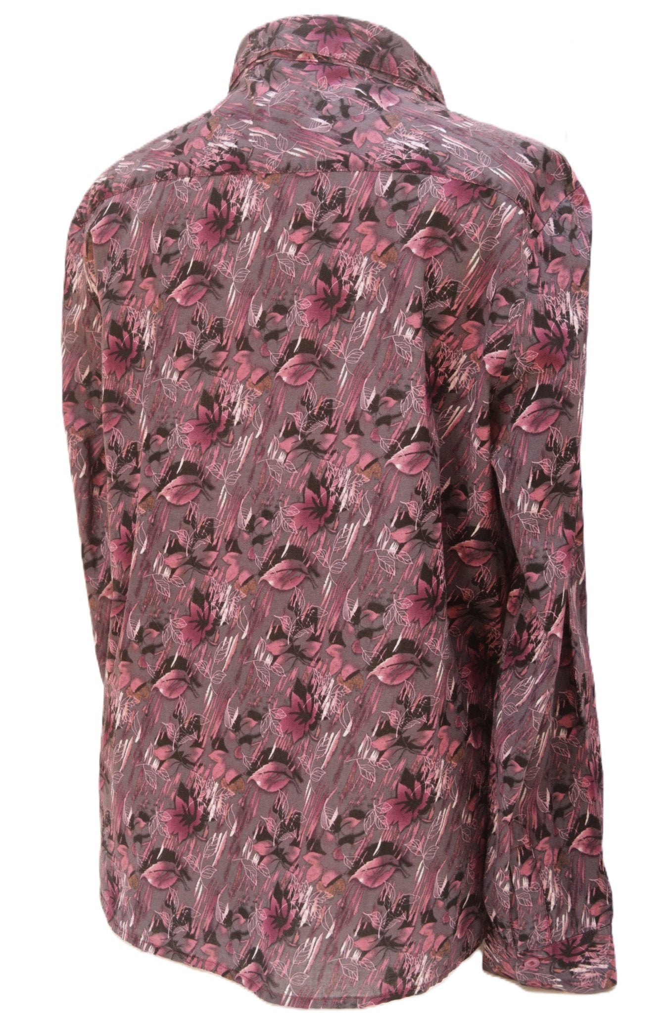 Patra mauve floral print cotton shirt Size 14 - KingsRoad1990