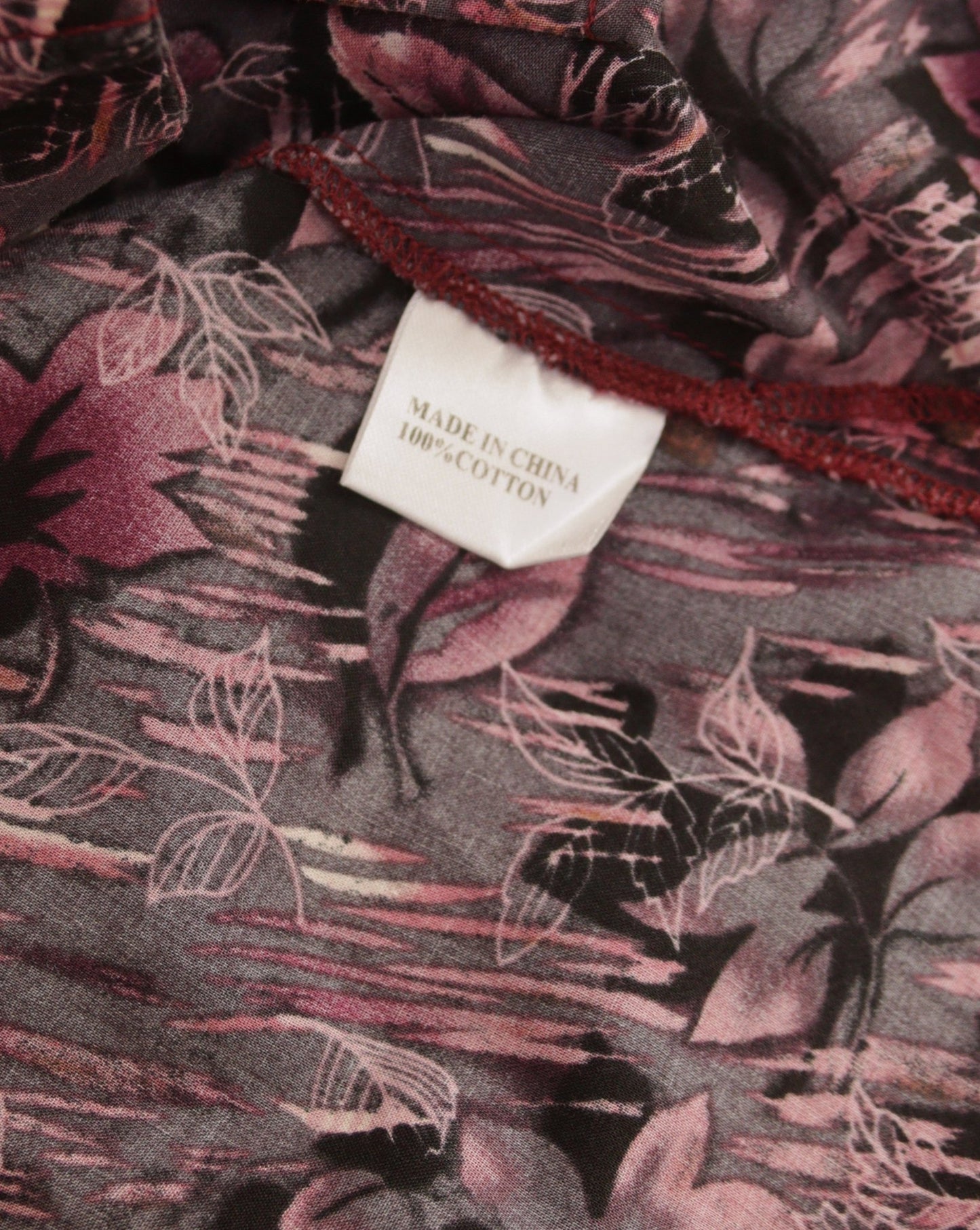 Patra mauve floral print cotton shirt Size 14 - KingsRoad1990
