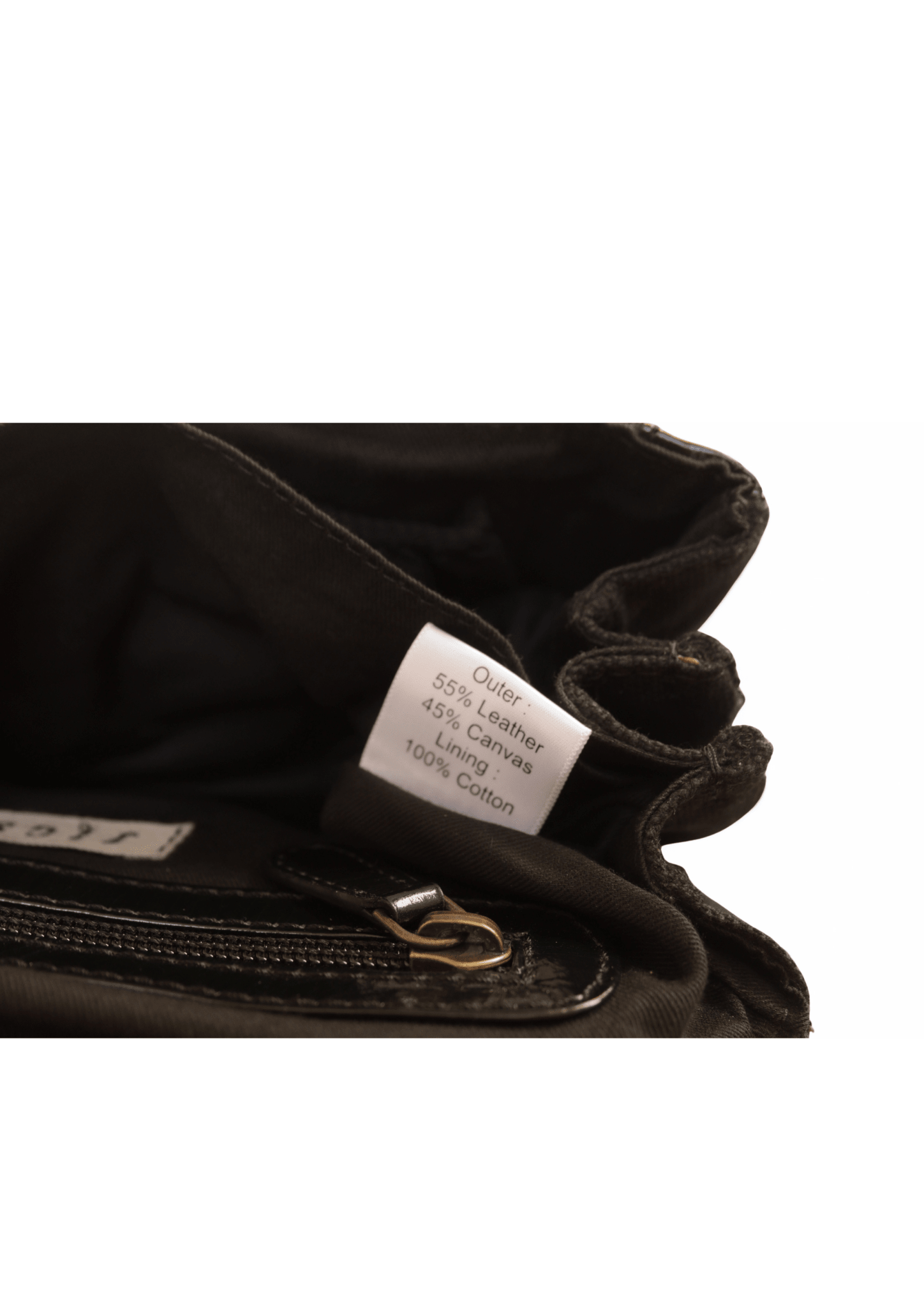 Jigsaw black patent leather & canvas shoulder bag - KingsRoad1990