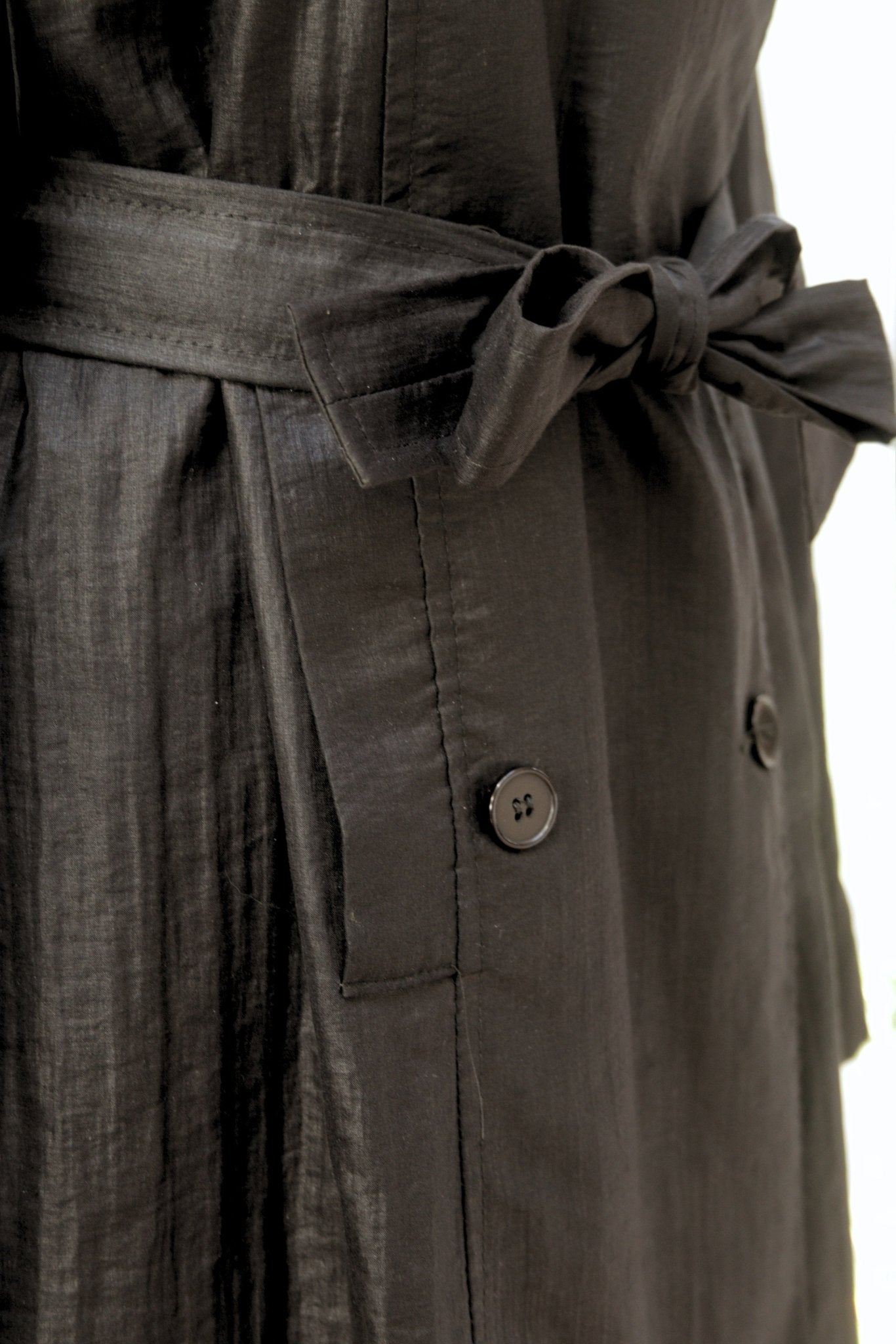 Tara Jarmon black short trench coat Size 10 - 12 - KingsRoad1990