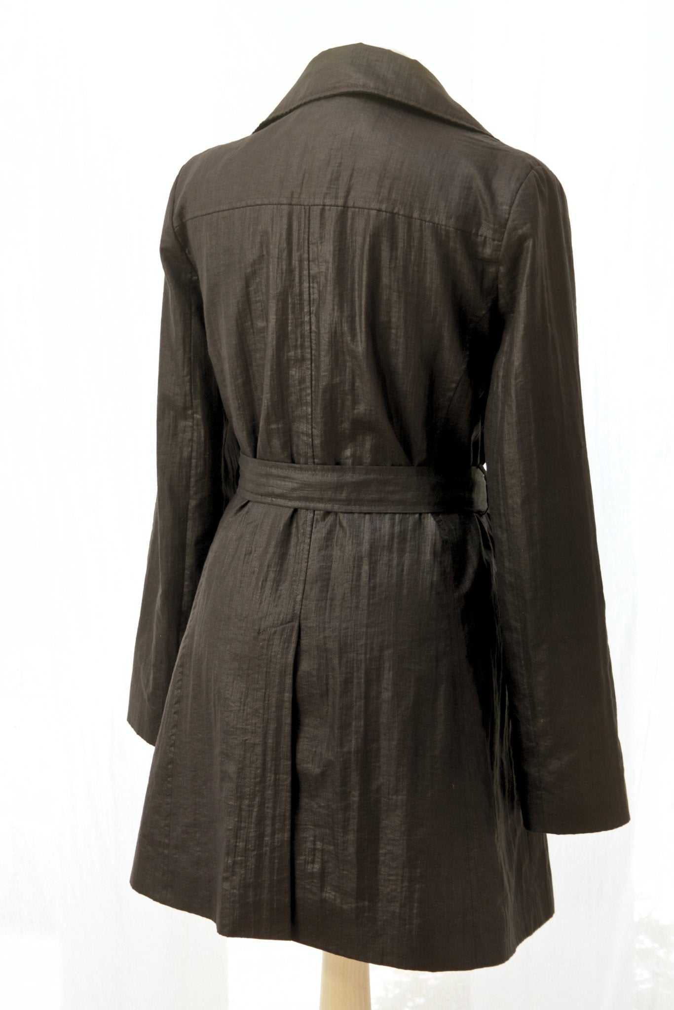 Tara Jarmon black short trench coat Size 10 - 12 - KingsRoad1990