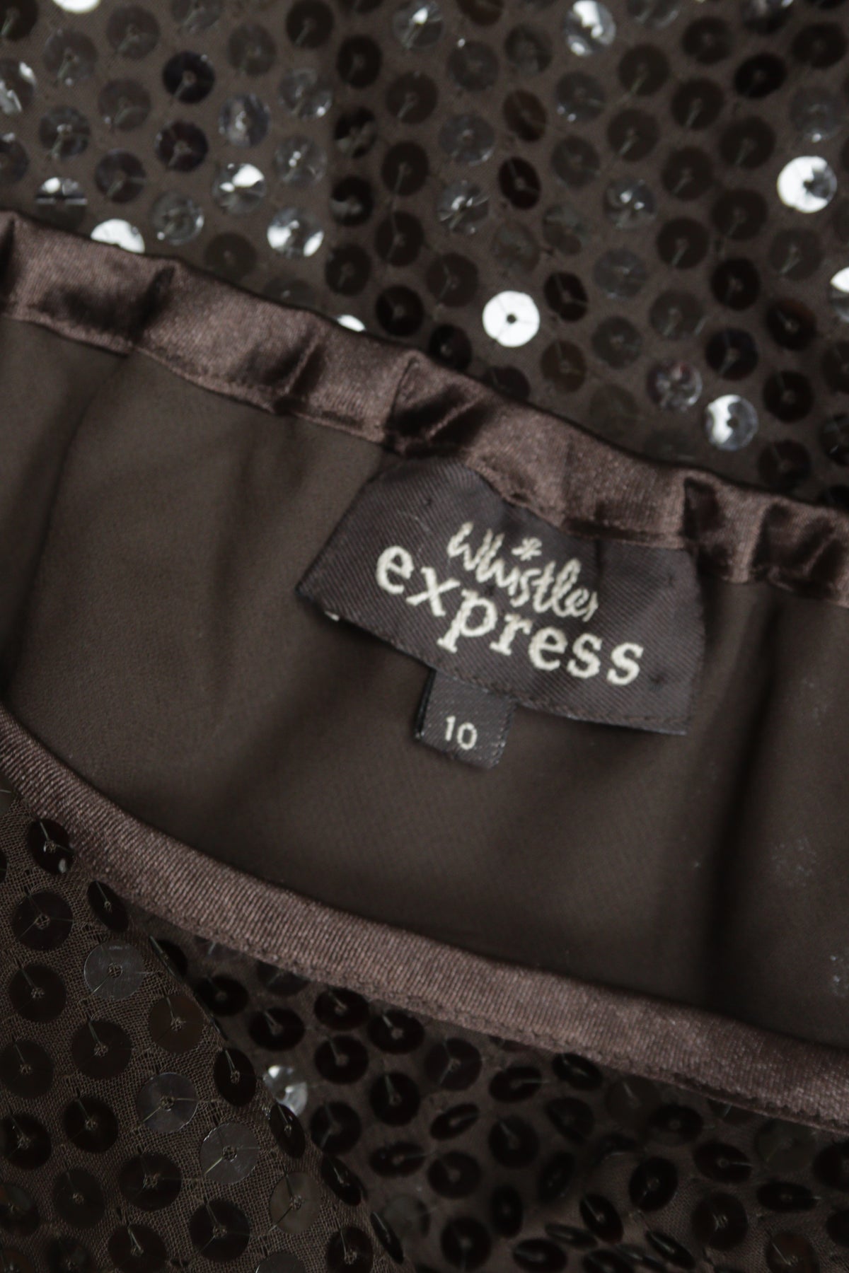 whistles brown sequin skirt