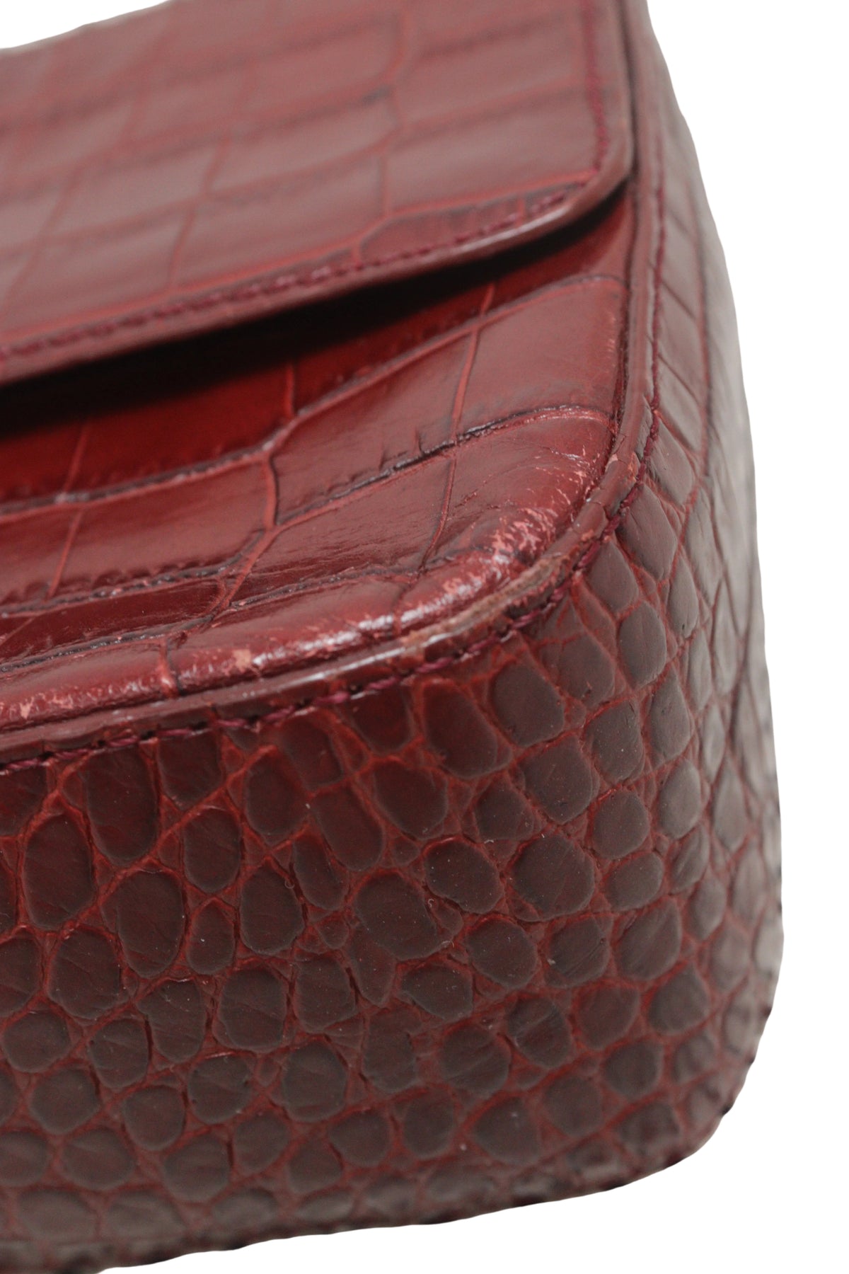 Hobbs dark red pebbled leather shoulder bag
