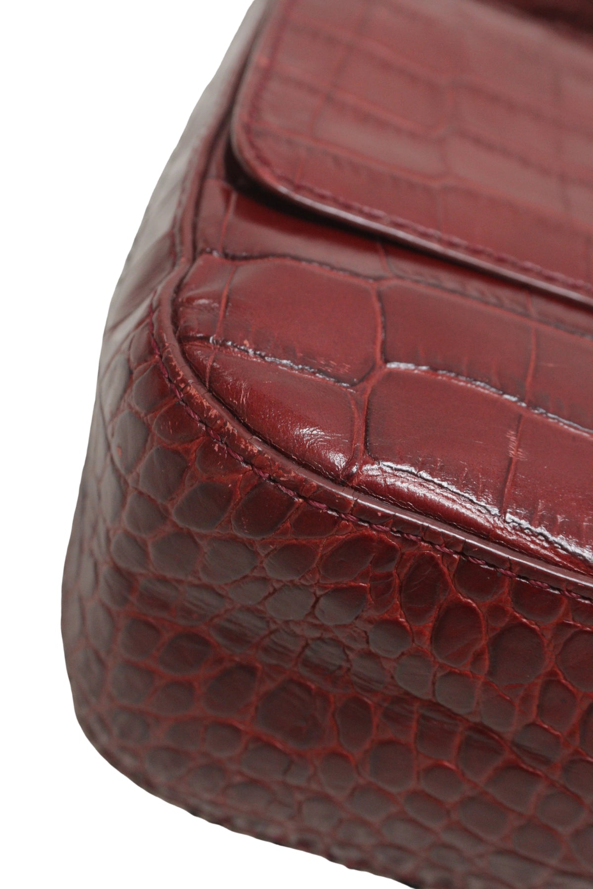 Hobbs dark red pebbled leather shoulder bag