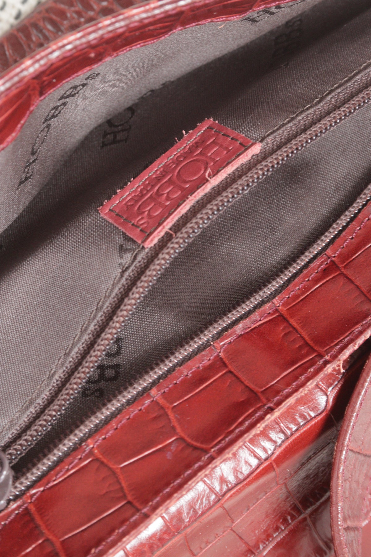 Hobbs dark red pebbled leather shoulder bag