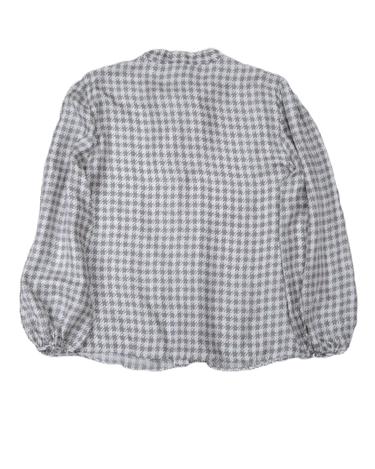 Episode white & grey dog tooth check silk blouse Size 16