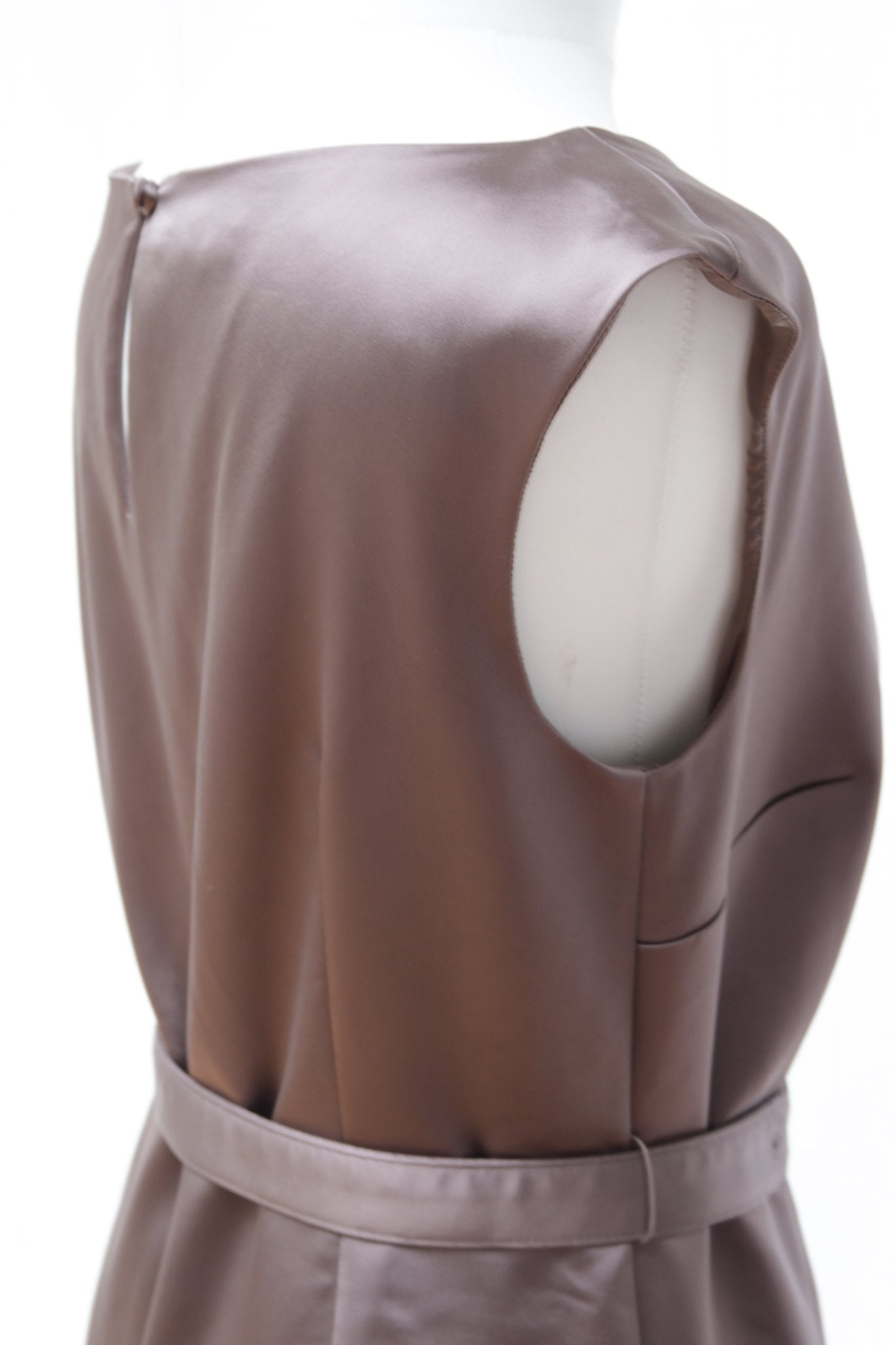 Monsoon coffee brown satin shift dress Size 12 - KingsRoad1990