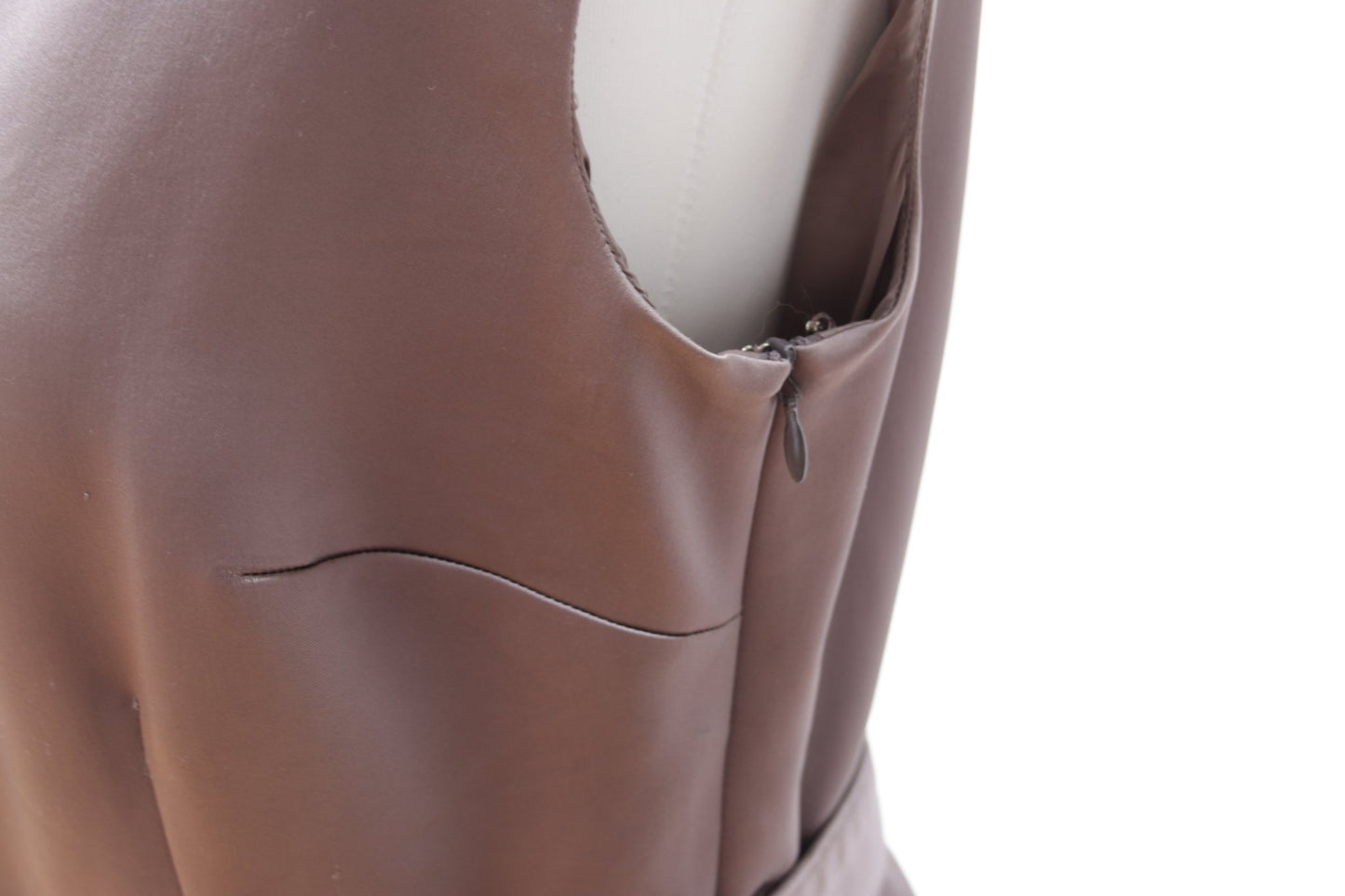 Monsoon coffee brown satin shift dress Size 12 - KingsRoad1990