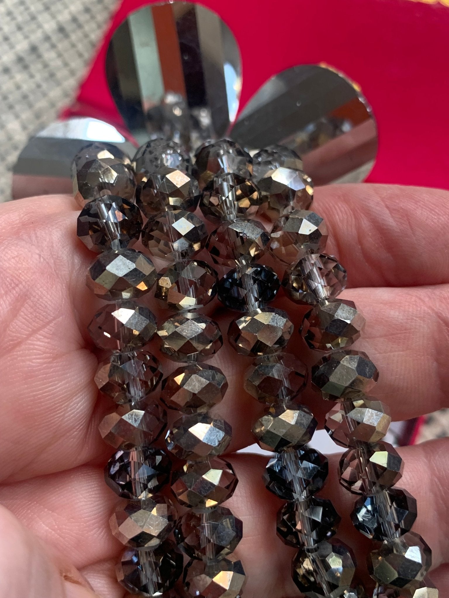 Butler & Wilson dark grey corsage resin bracelet - KingsRoad1990