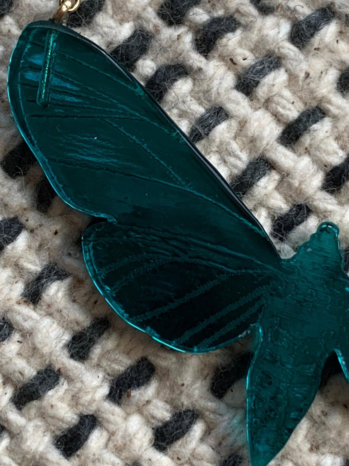 Dynasty by Kamilla Thorsen jade green moth necklace - KingsRoad1990