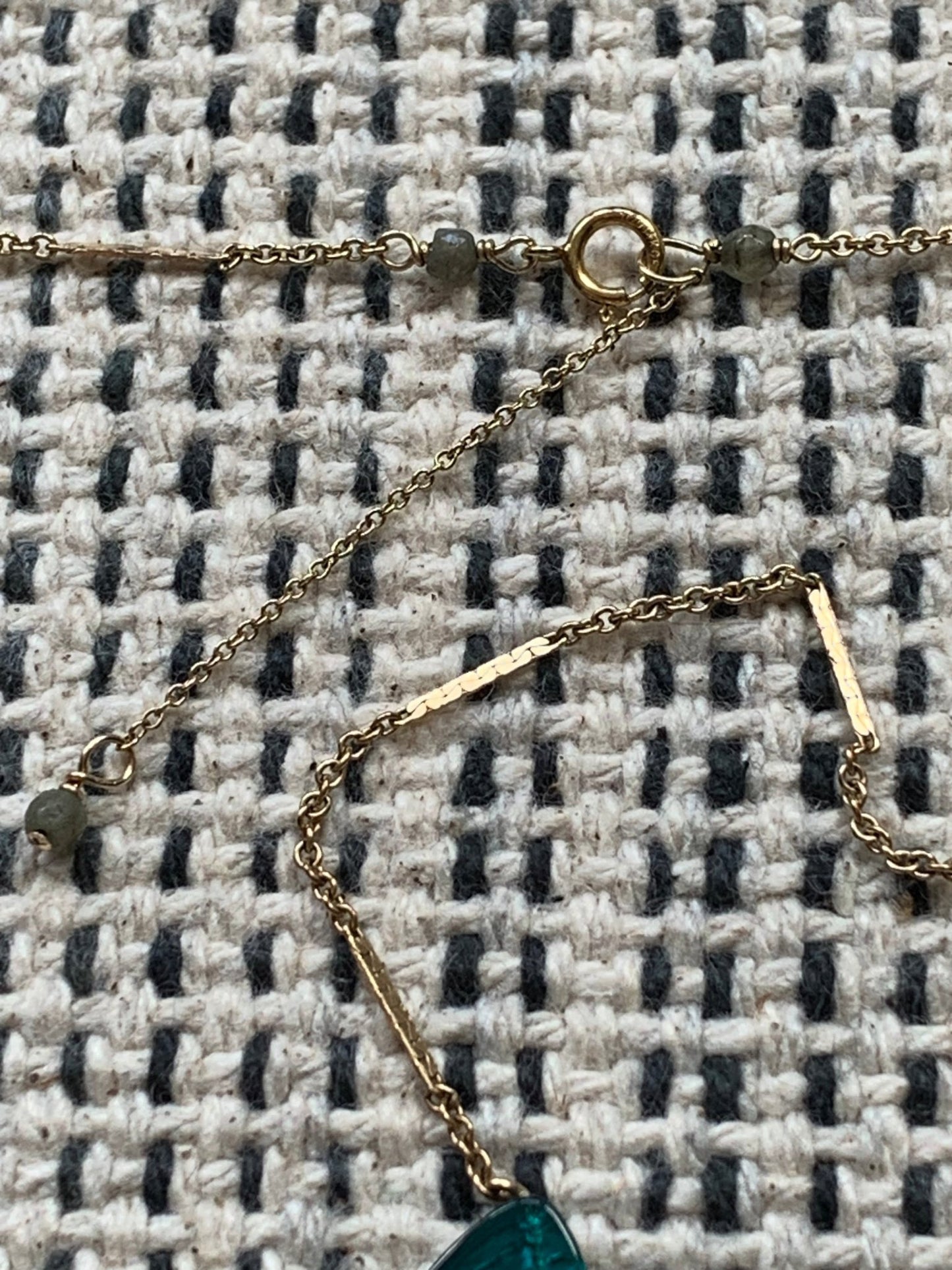 Dynasty by Kamilla Thorsen jade green moth necklace - KingsRoad1990