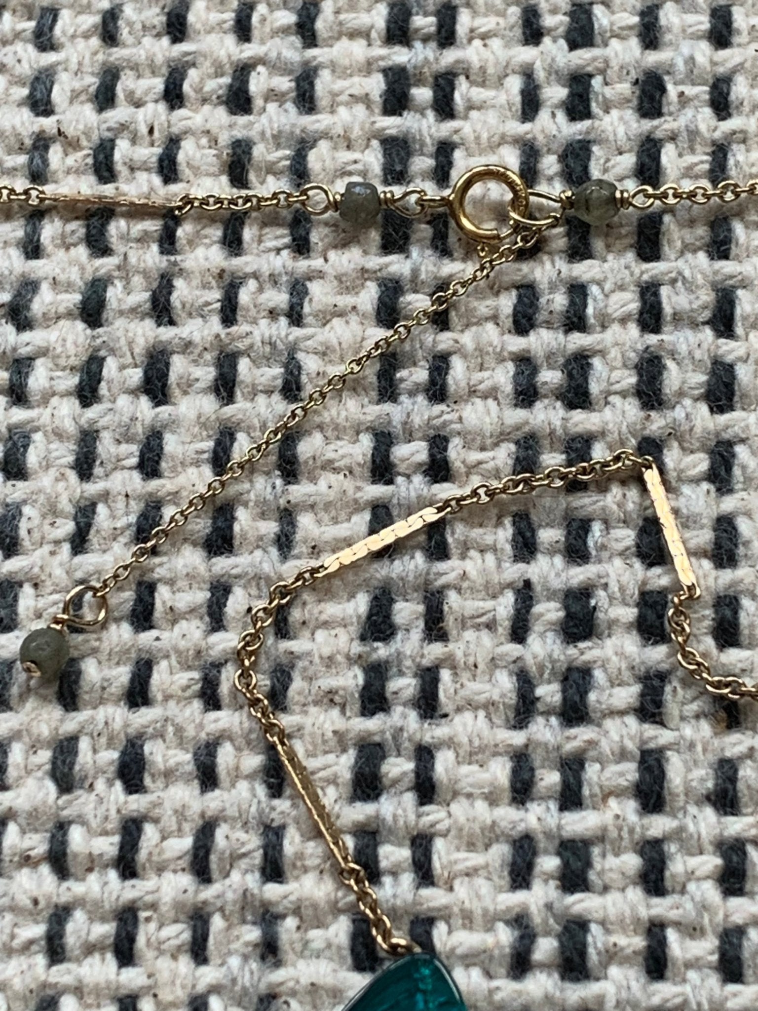 Dynasty by Kamilla Thorsen jade green moth necklace - KingsRoad1990