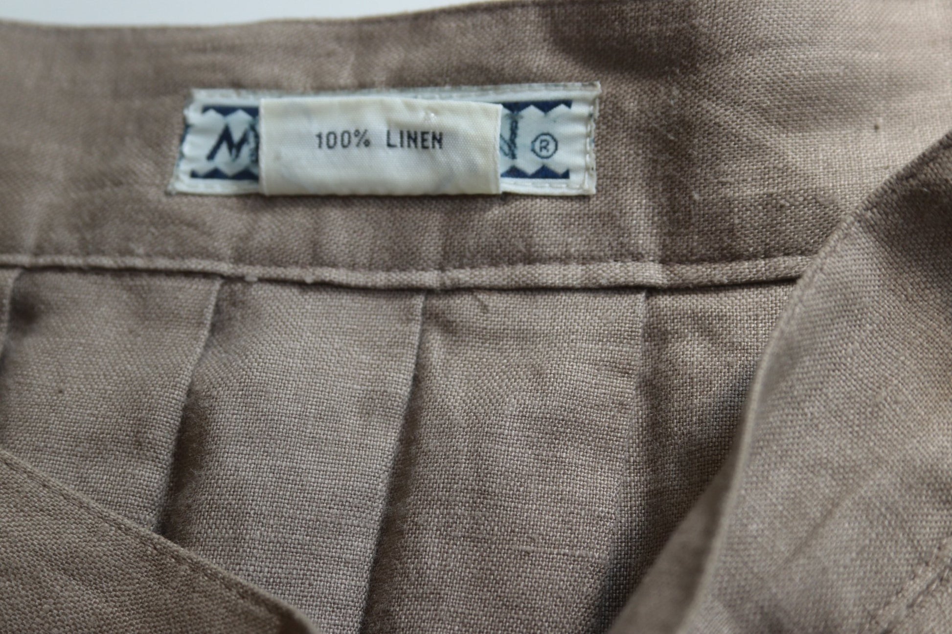 Monsoon mid - brown linen long skirt Size 8 - KingsRoad1990