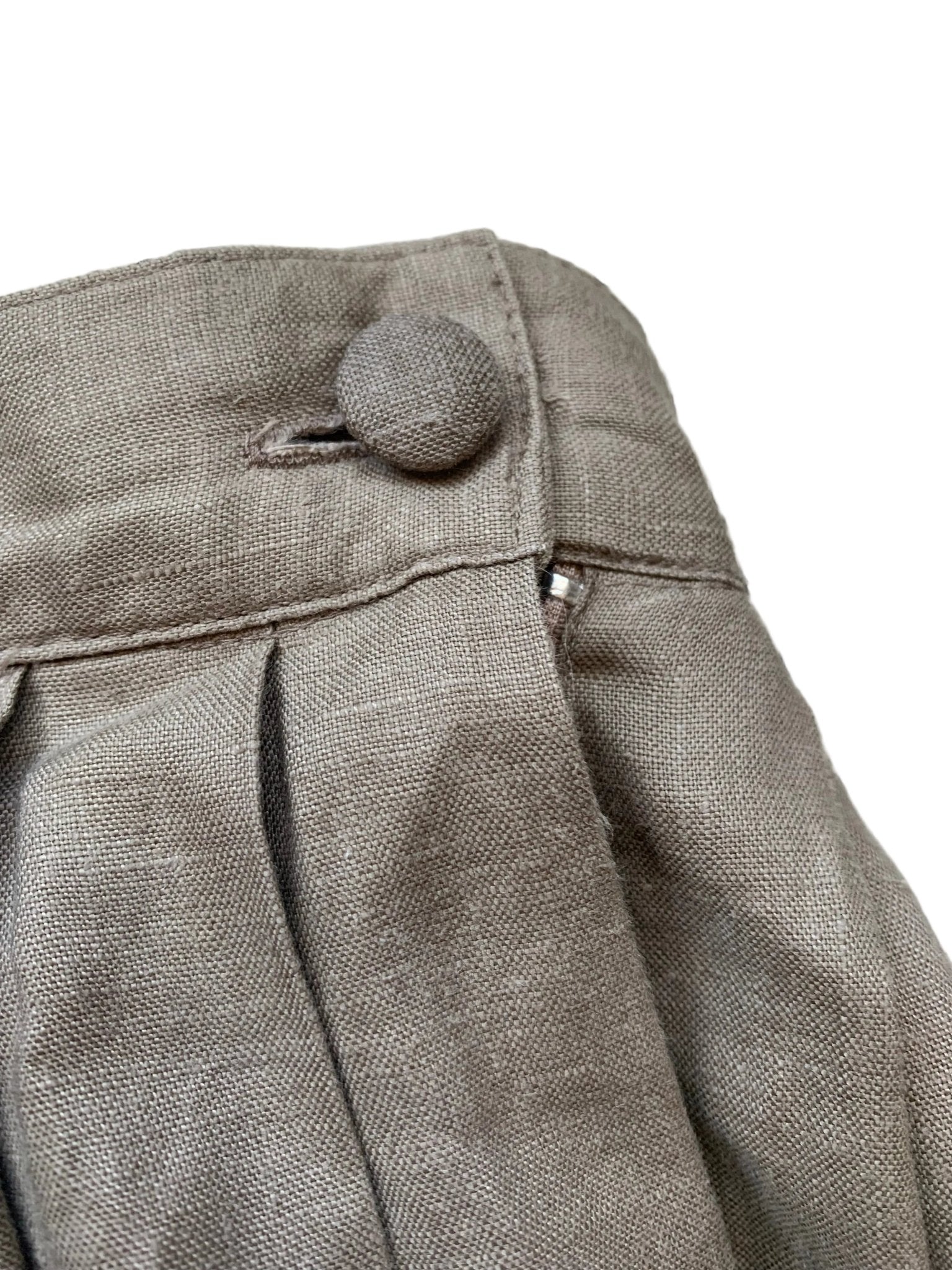 Monsoon mid - brown linen long skirt Size 8 - KingsRoad1990