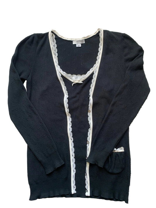 Kew 159 black & cream twinset Size 10 - KingsRoad1990