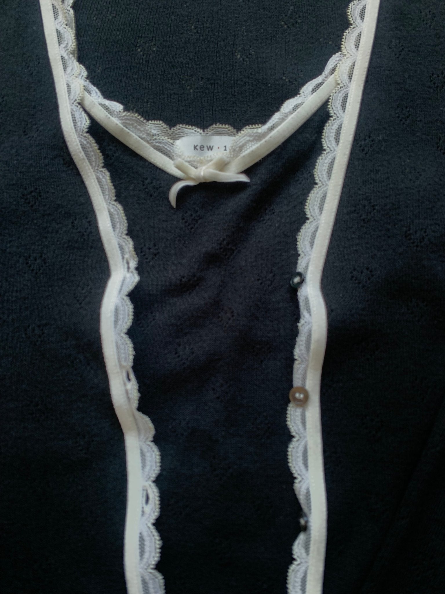 Kew 159 black & cream twinset Size 10 - KingsRoad1990