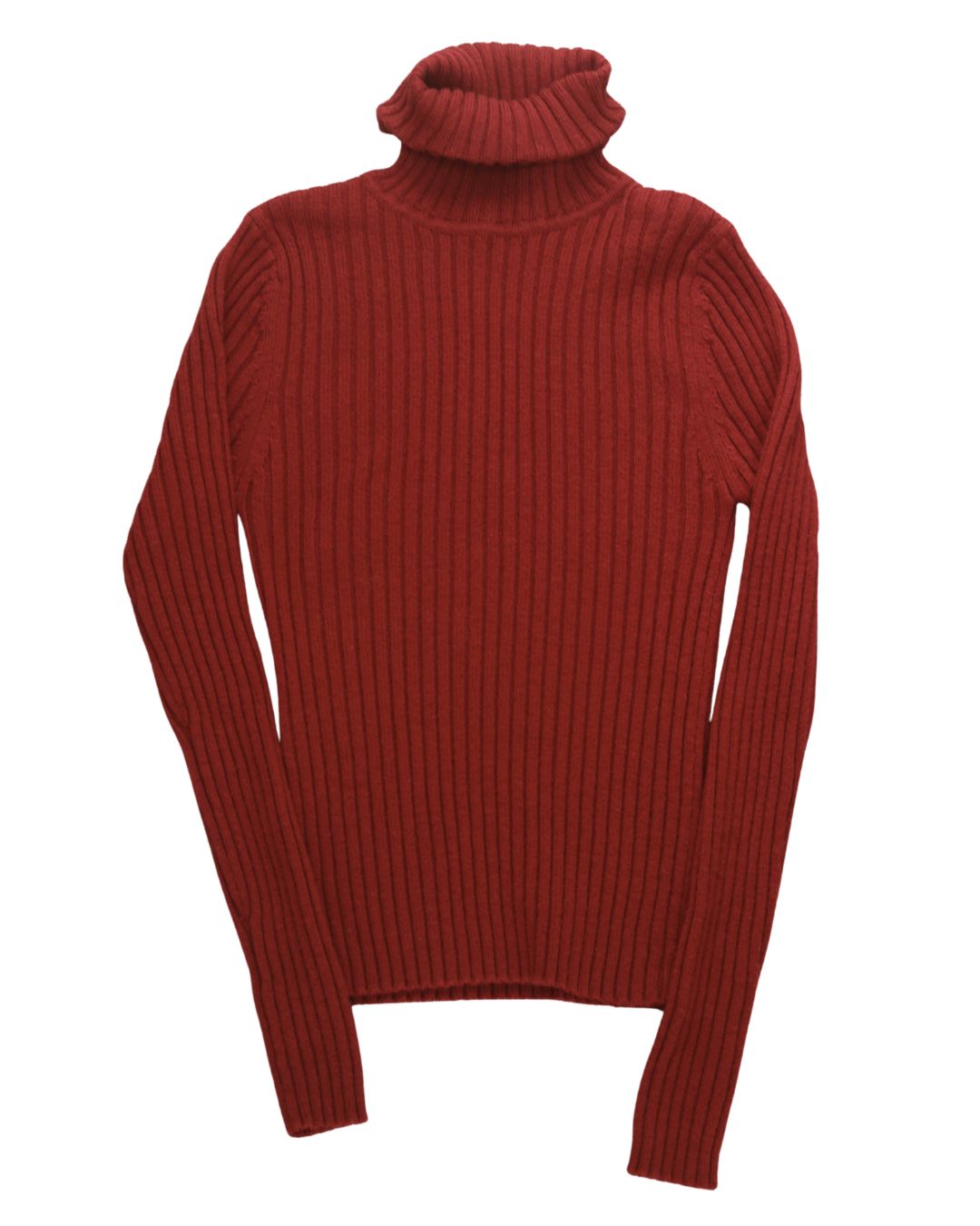 Hobbs Marilyn Anselm cherry red ribbed turtleneck jumper