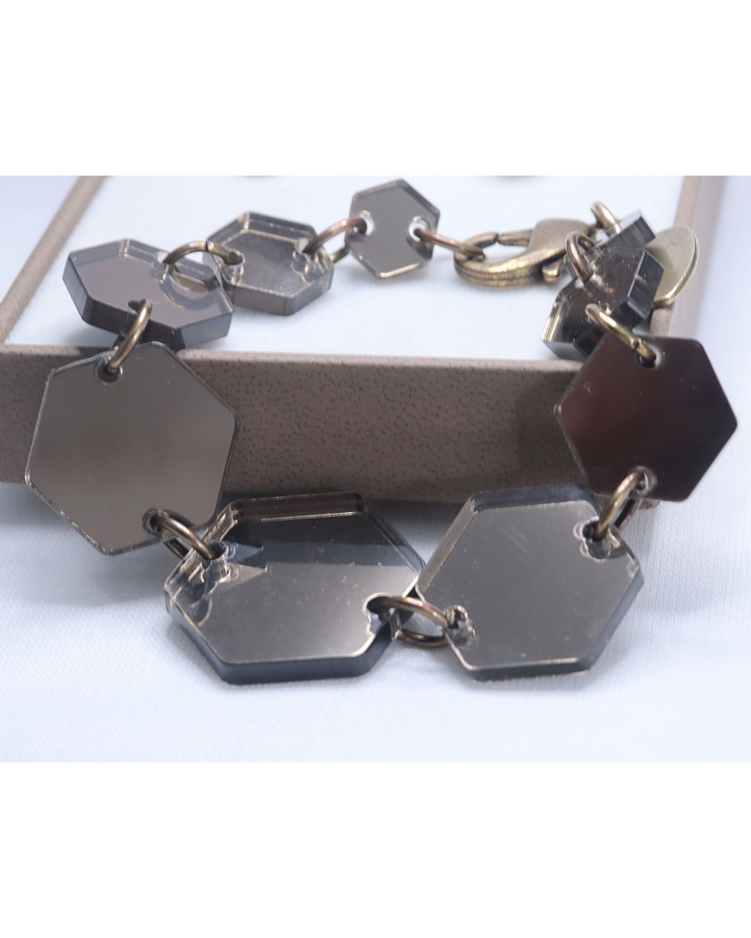Tatty Devine brown resin hexagons bracelet